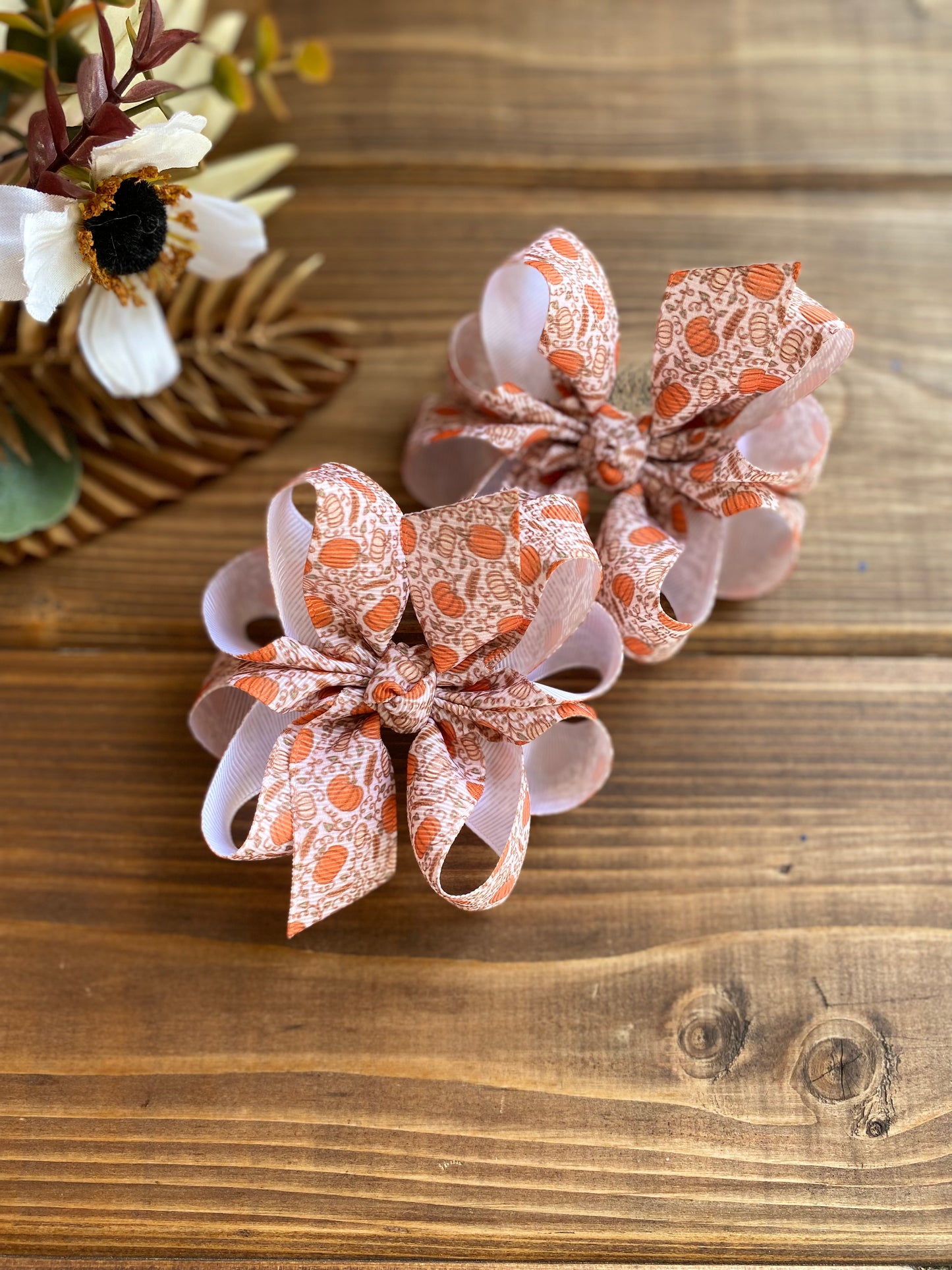 •lil ann • Pumpkin Spice Hair Bows - LilaReneeCreations
