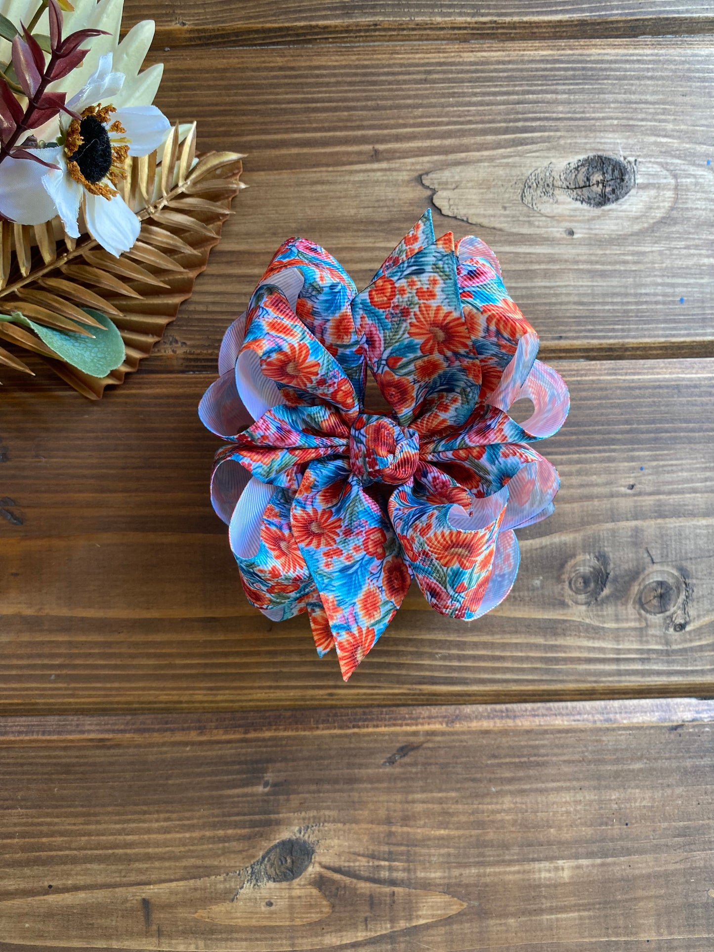 Jade Fall Bloom Hair Bows - LilaReneeCreations