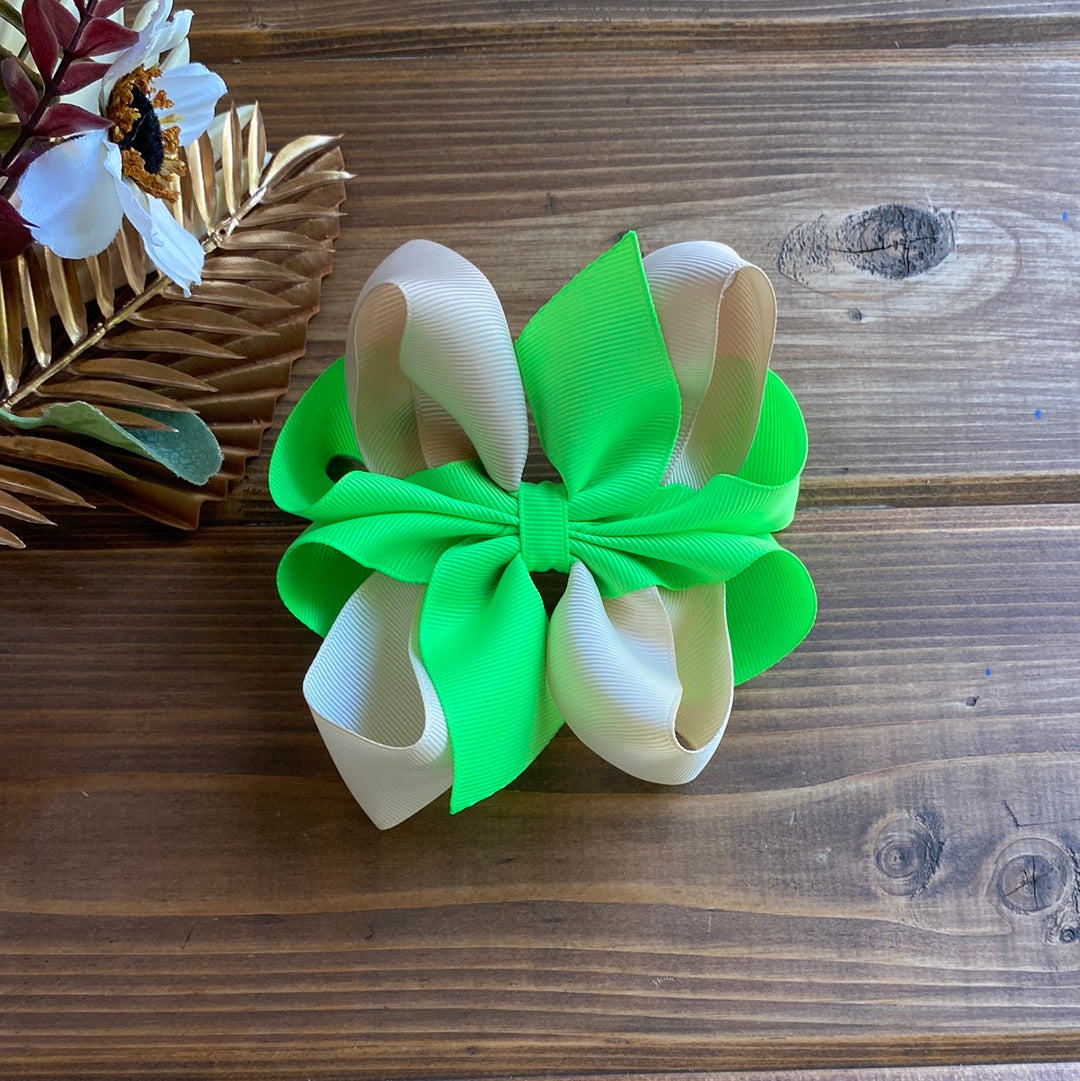 RTS Acid Green ~ Neons & Neutrals Collection Multi Hair Bows - LilaReneeCreations