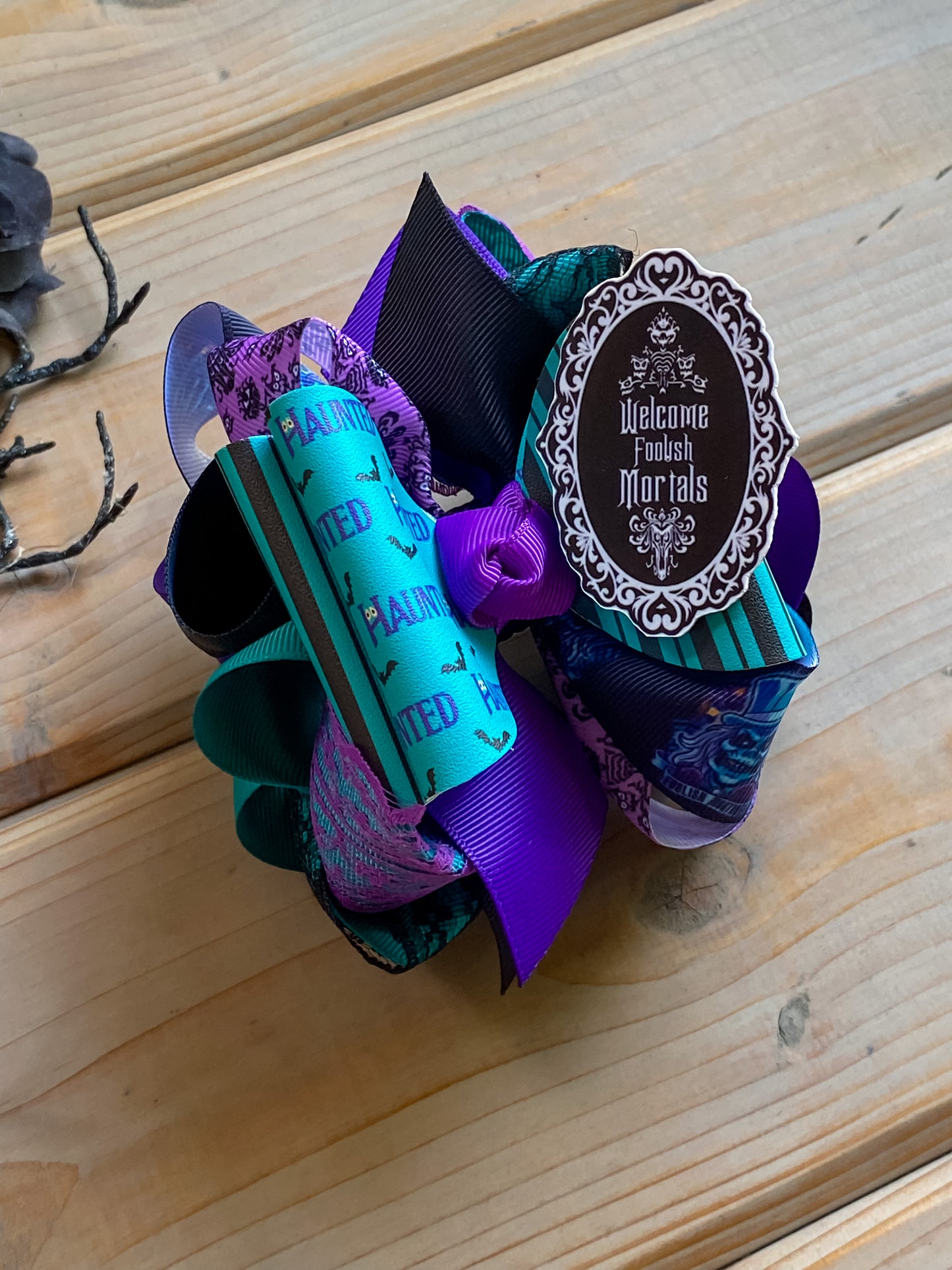 Foolish Mortals OTT Hair Bow - LilaReneeCreations