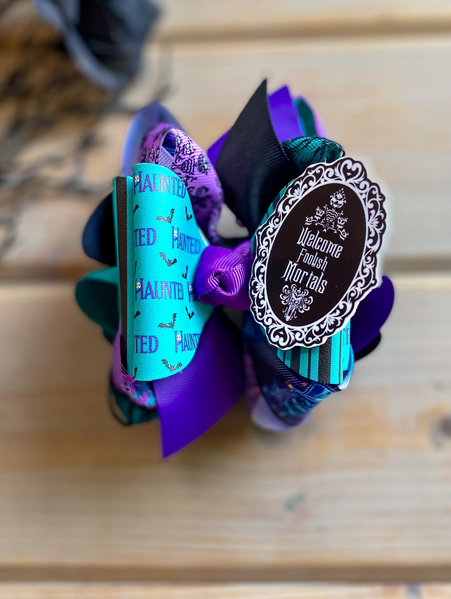 Foolish Mortals OTT Hair Bow - LilaReneeCreations