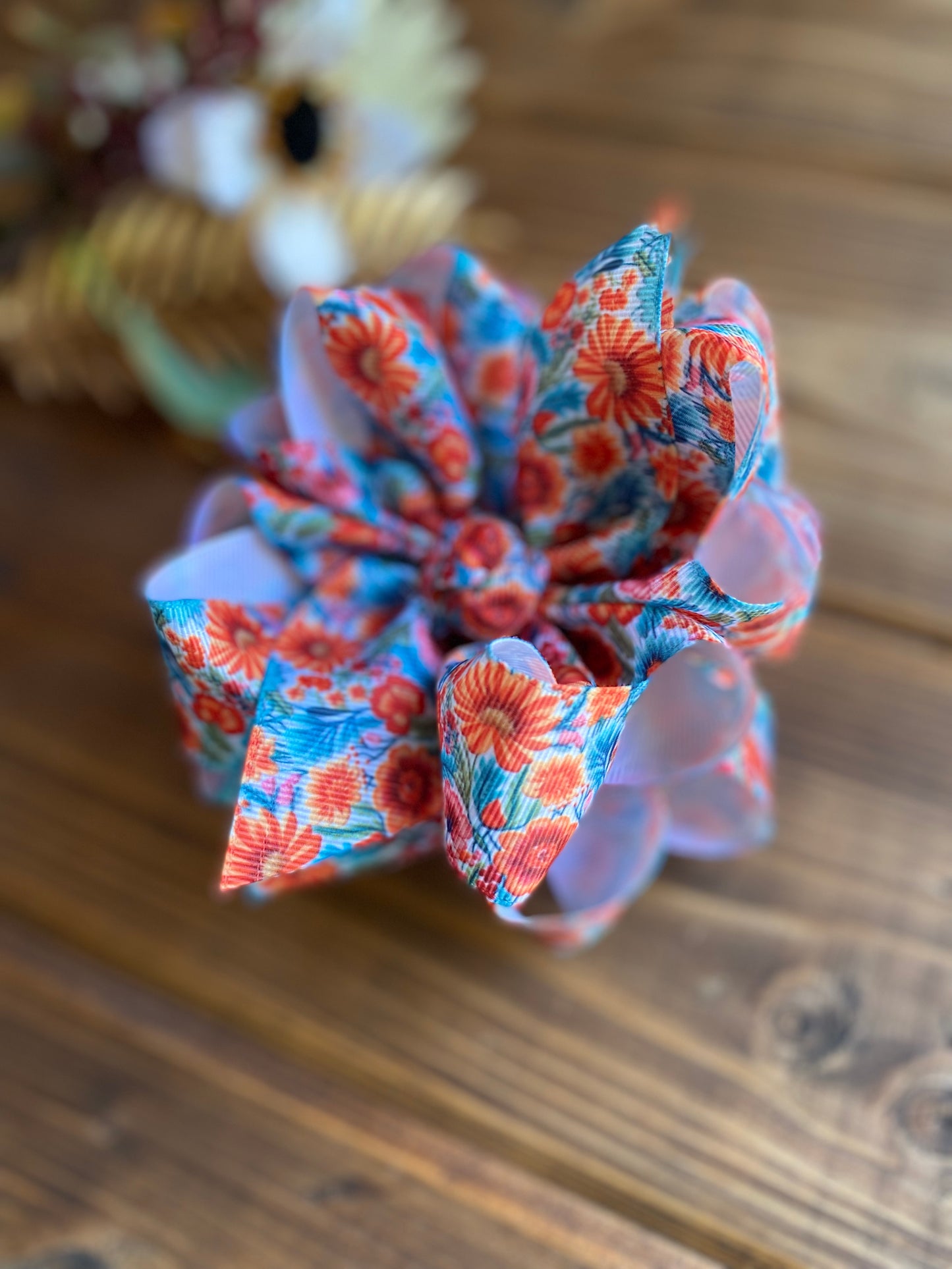 Jade Fall Bloom Hair Bows - LilaReneeCreations