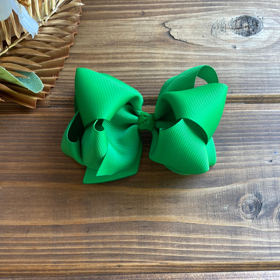 RTS Classic Green Hair Bow - LilaReneeCreations