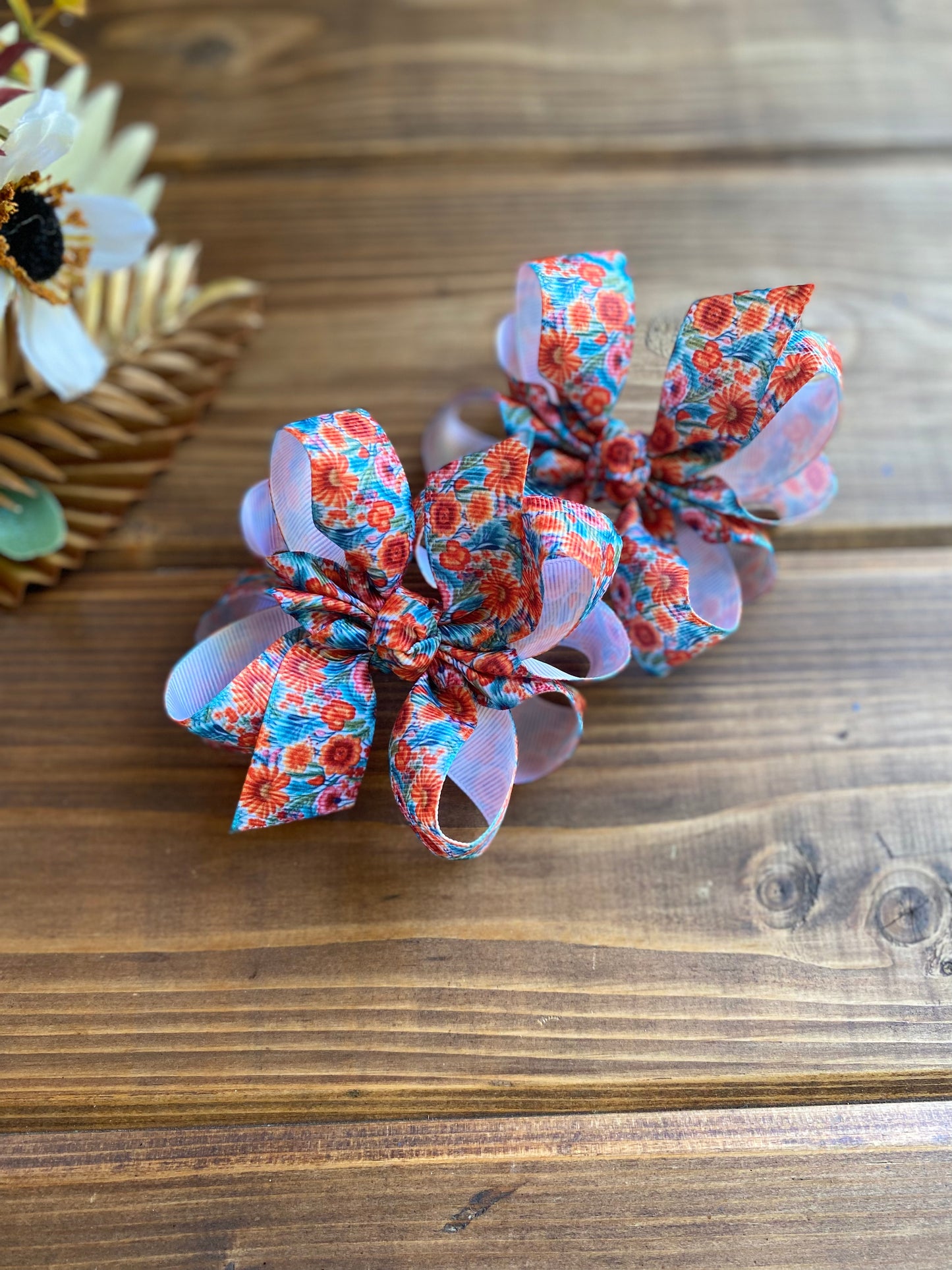 •lil ann • Jade Fall Bloom Hair Bows - LilaReneeCreations