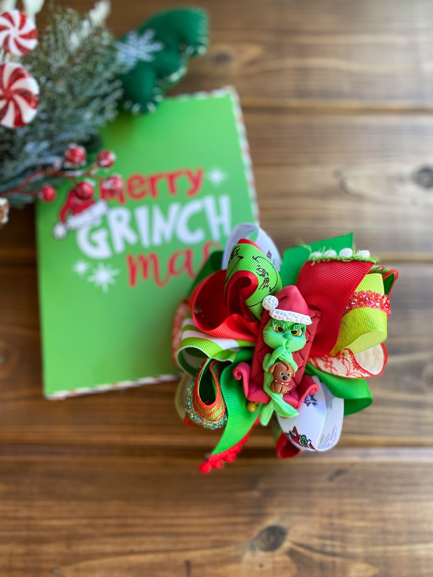 Its bcuz im green, isnt it? OTT Multi Hair Bow - LilaReneeCreations
