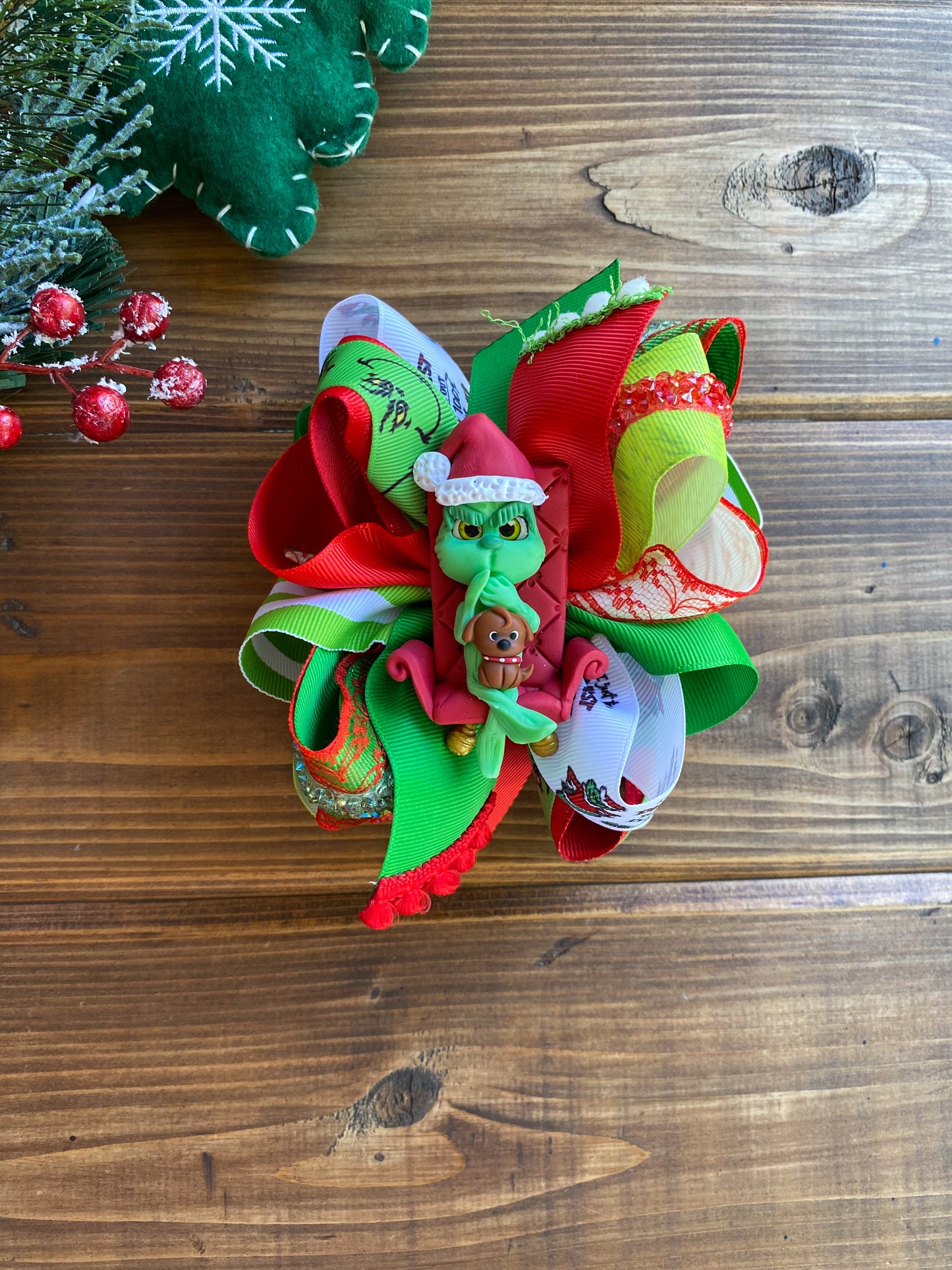 Its bcuz im green, isnt it? OTT Multi Hair Bow - LilaReneeCreations