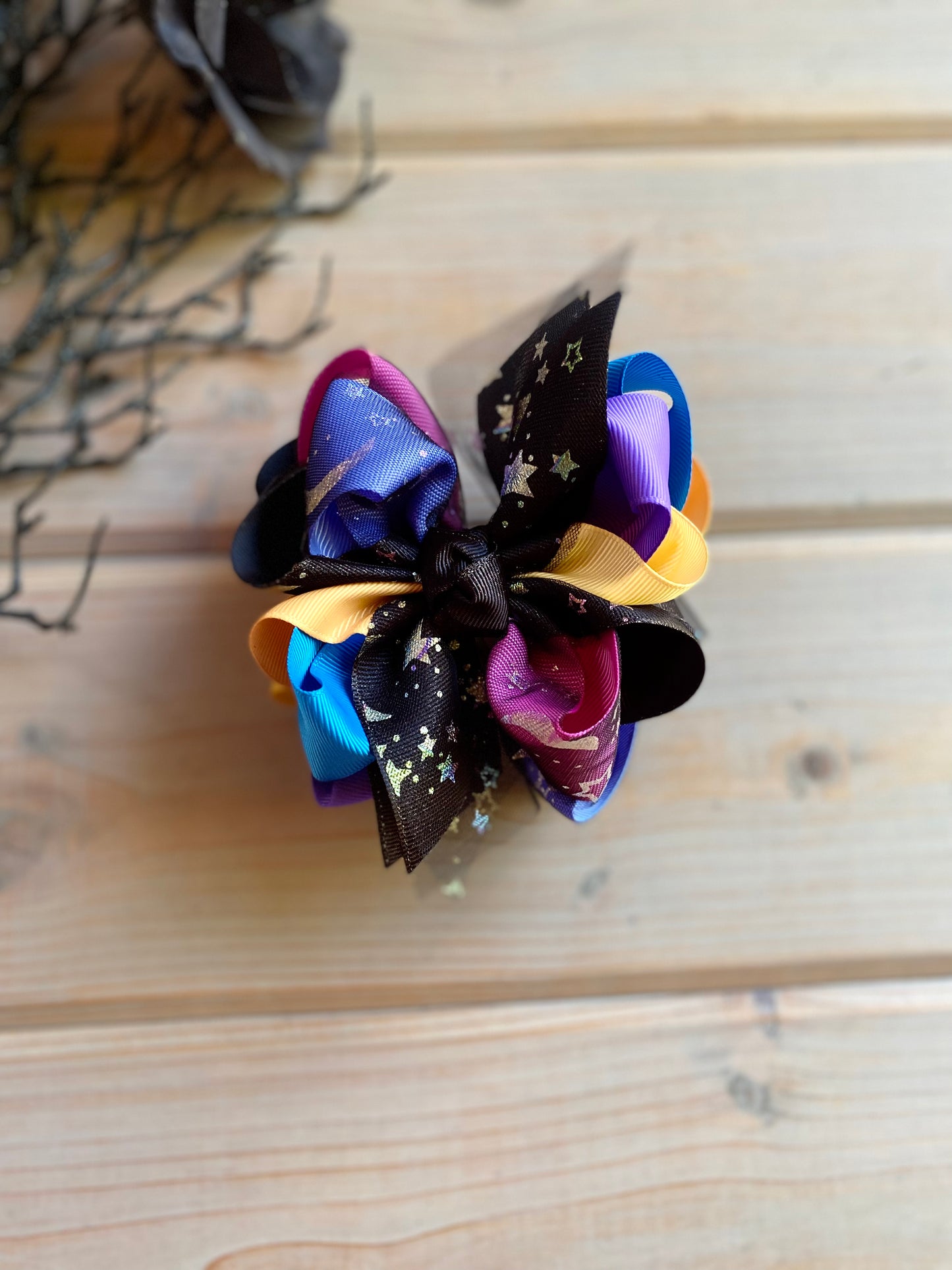 Forbidden Night Multicolor Hair Bows - LilaReneeCreations