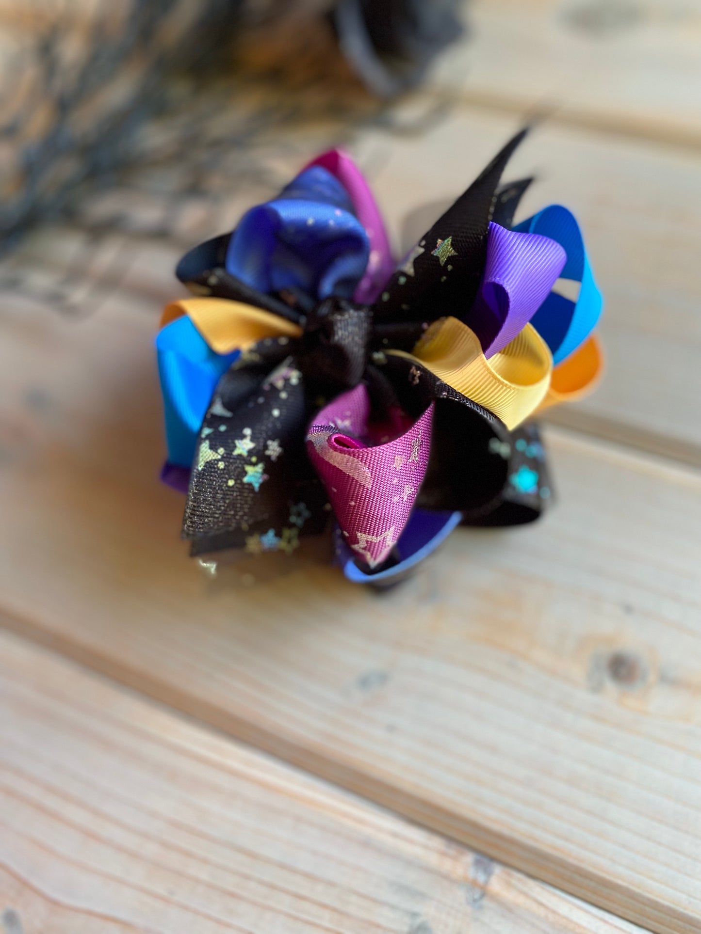 Forbidden Night Multicolor Hair Bows - LilaReneeCreations