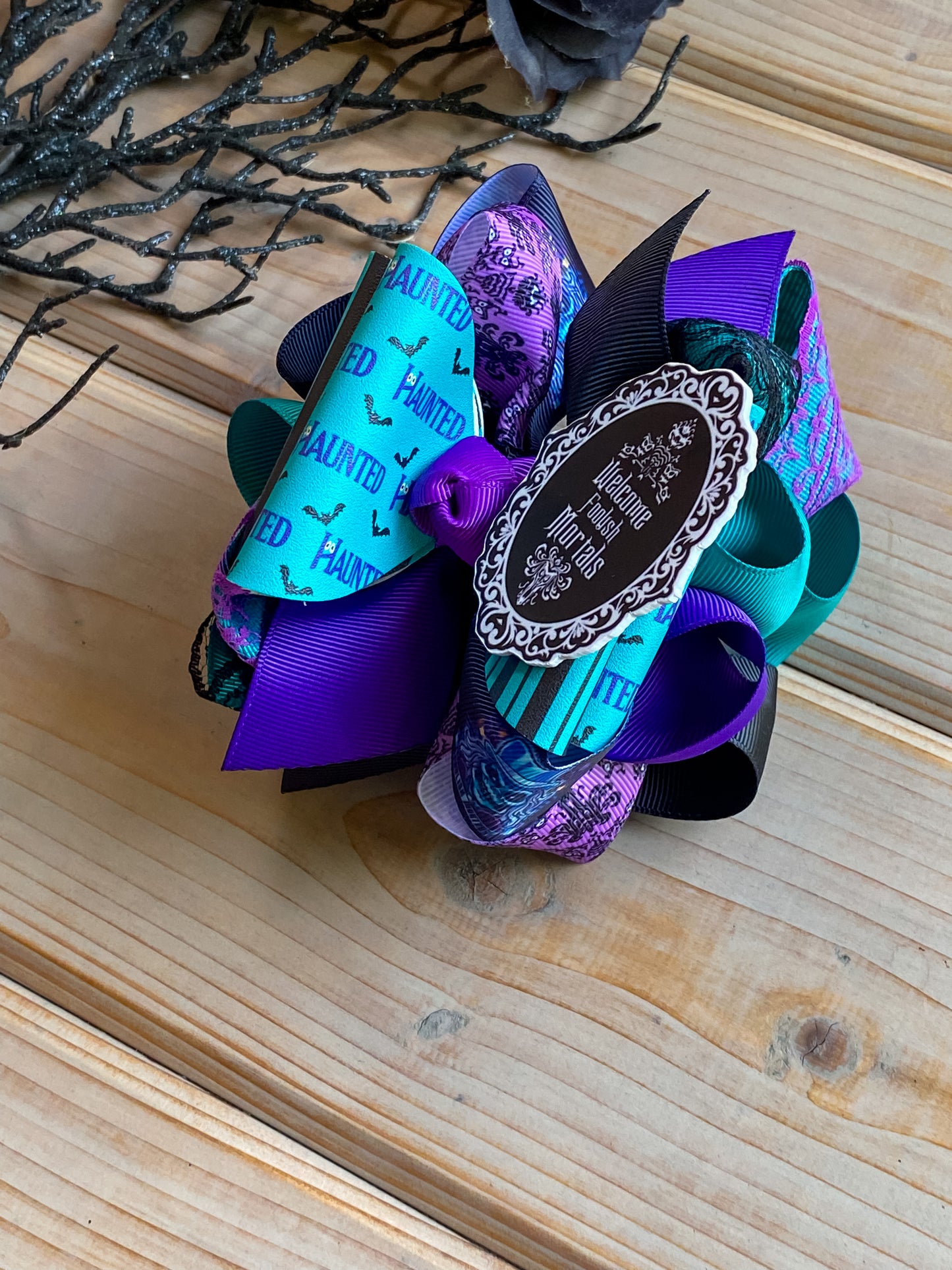Foolish Mortals OTT Hair Bow - LilaReneeCreations
