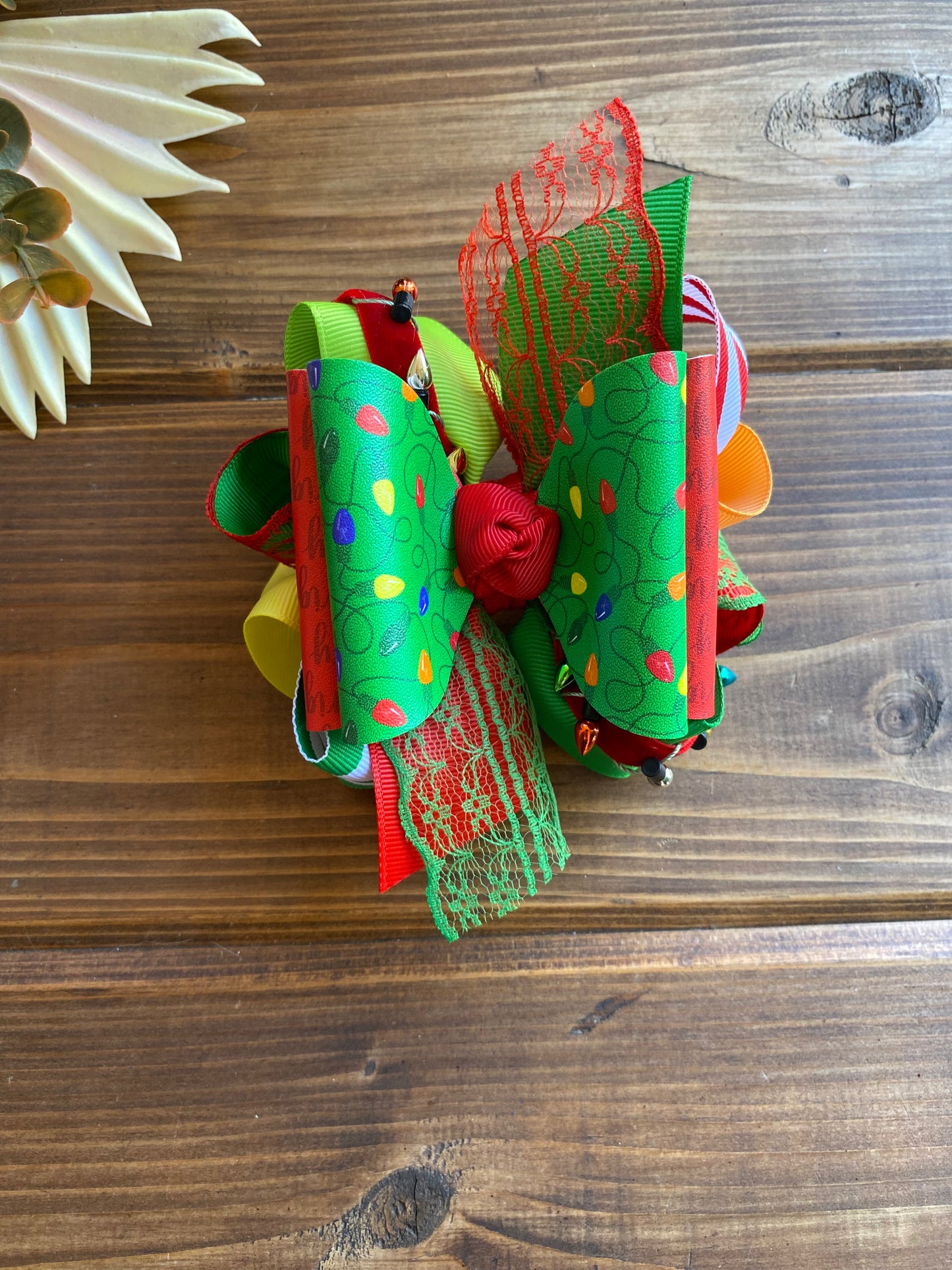 OTT Tree Lights Multi Hair Bow - LilaReneeCreations