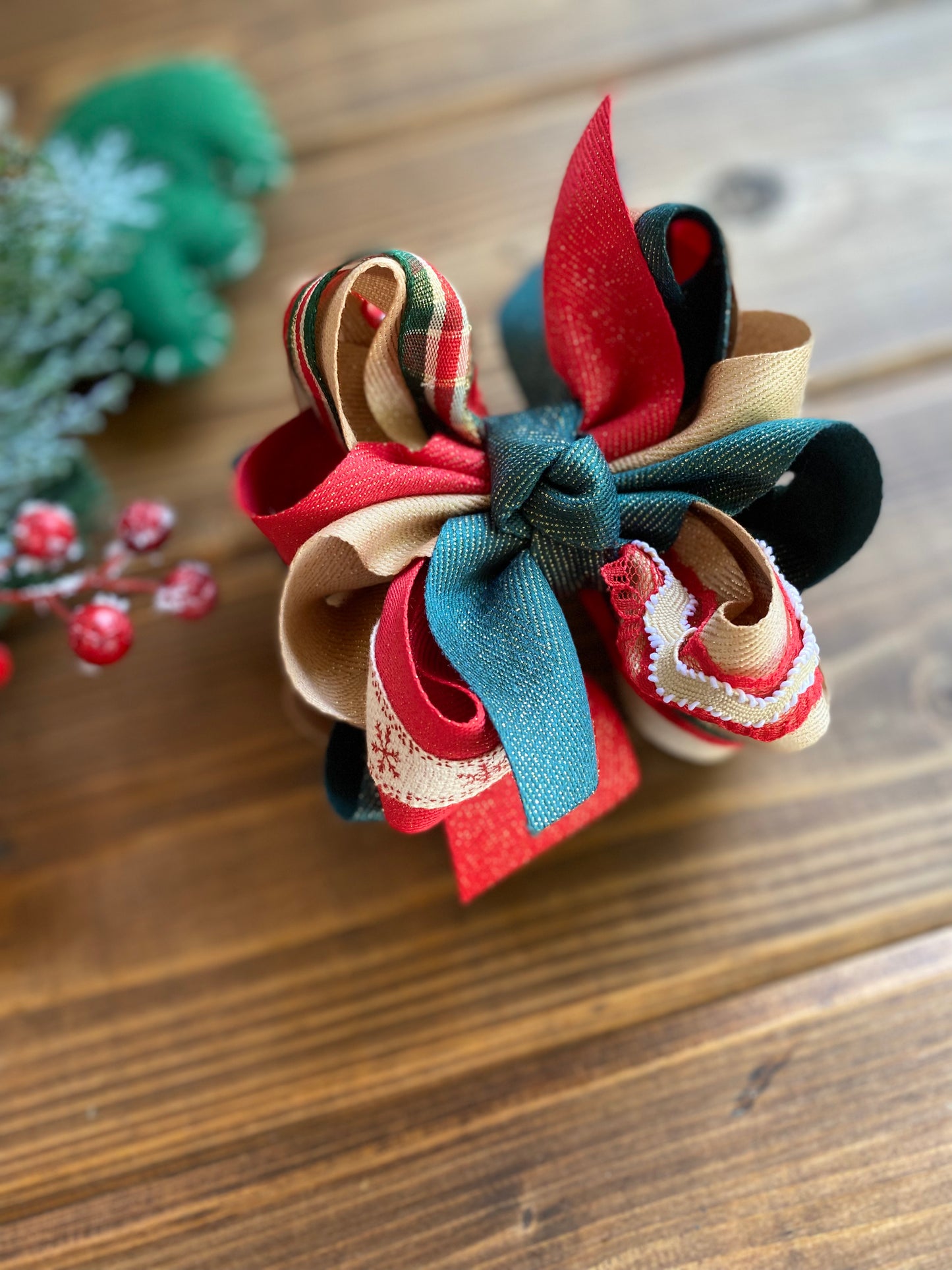 Holiday Sparkles OTT Multi Hair Bow - LilaReneeCreations