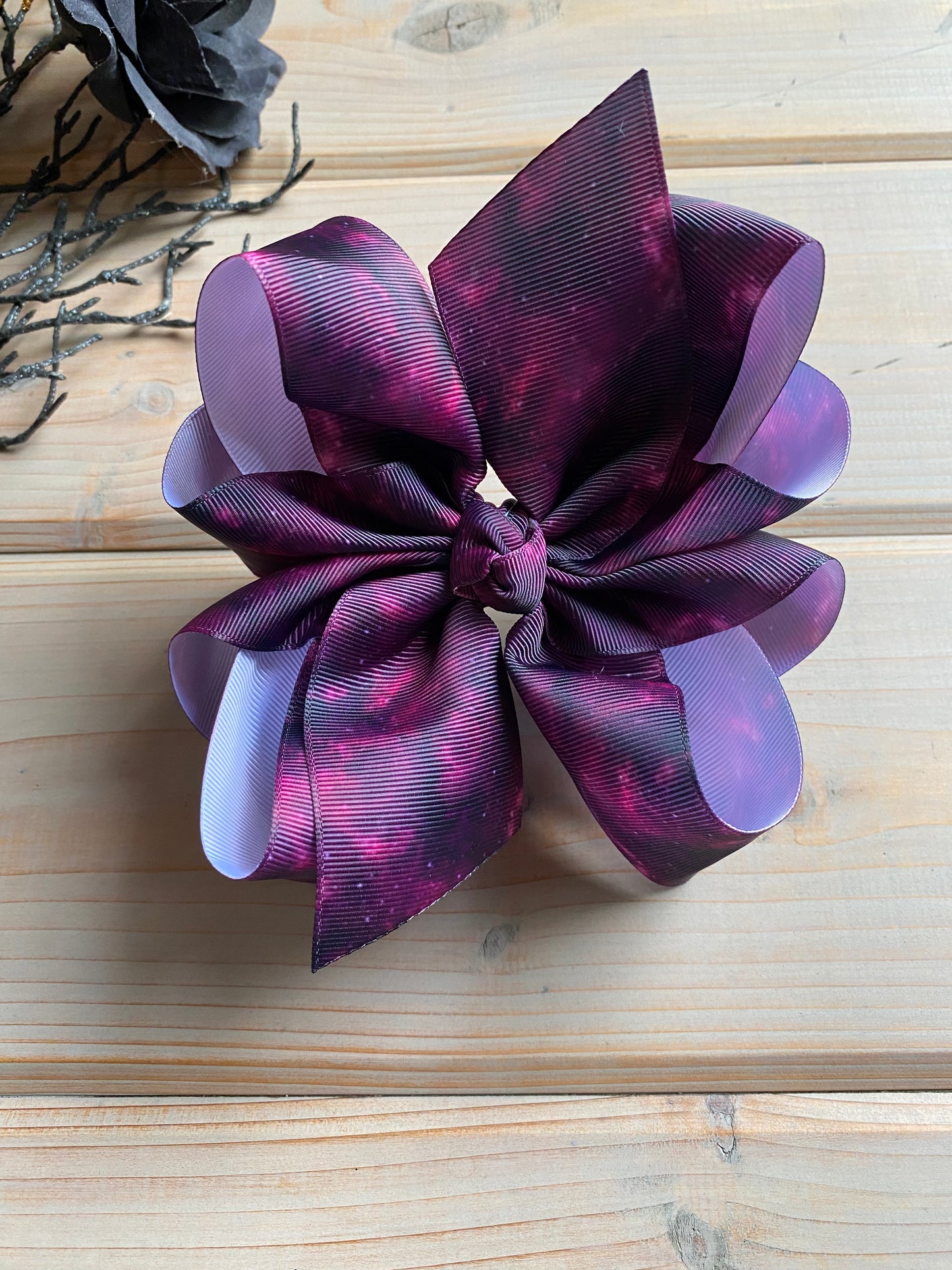 Midnight Purple XL Hair Bows - LilaReneeCreations