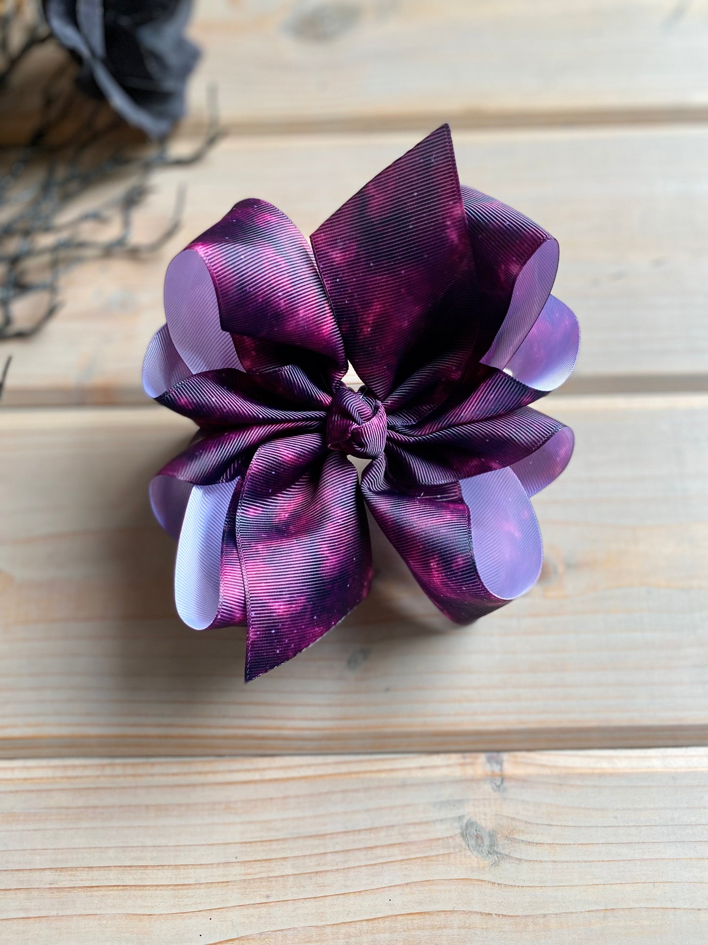 Midnight Purple XL Hair Bows - LilaReneeCreations