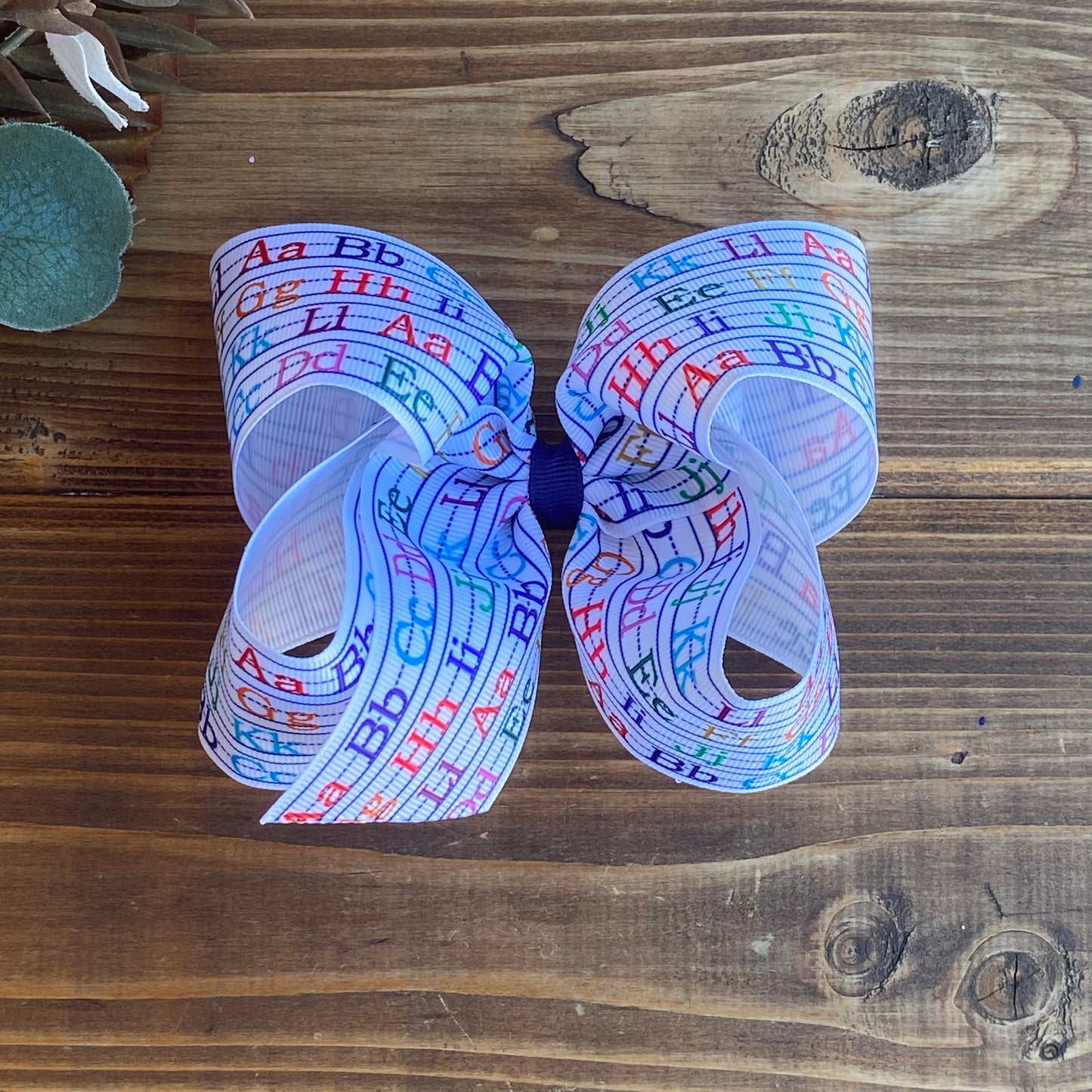 Alphabet XL Hair Bows - LilaReneeCreations
