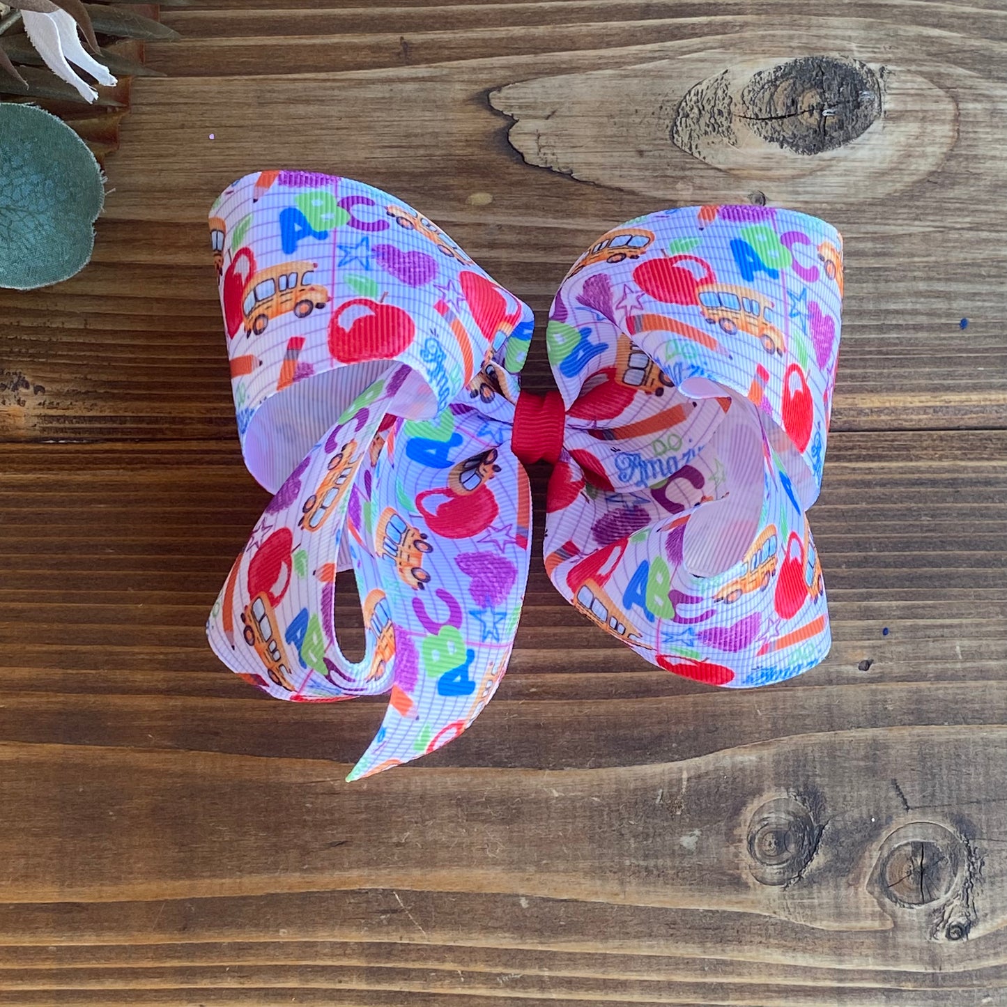 ABC XL 🚌🍎Hair Bows - LilaReneeCreations