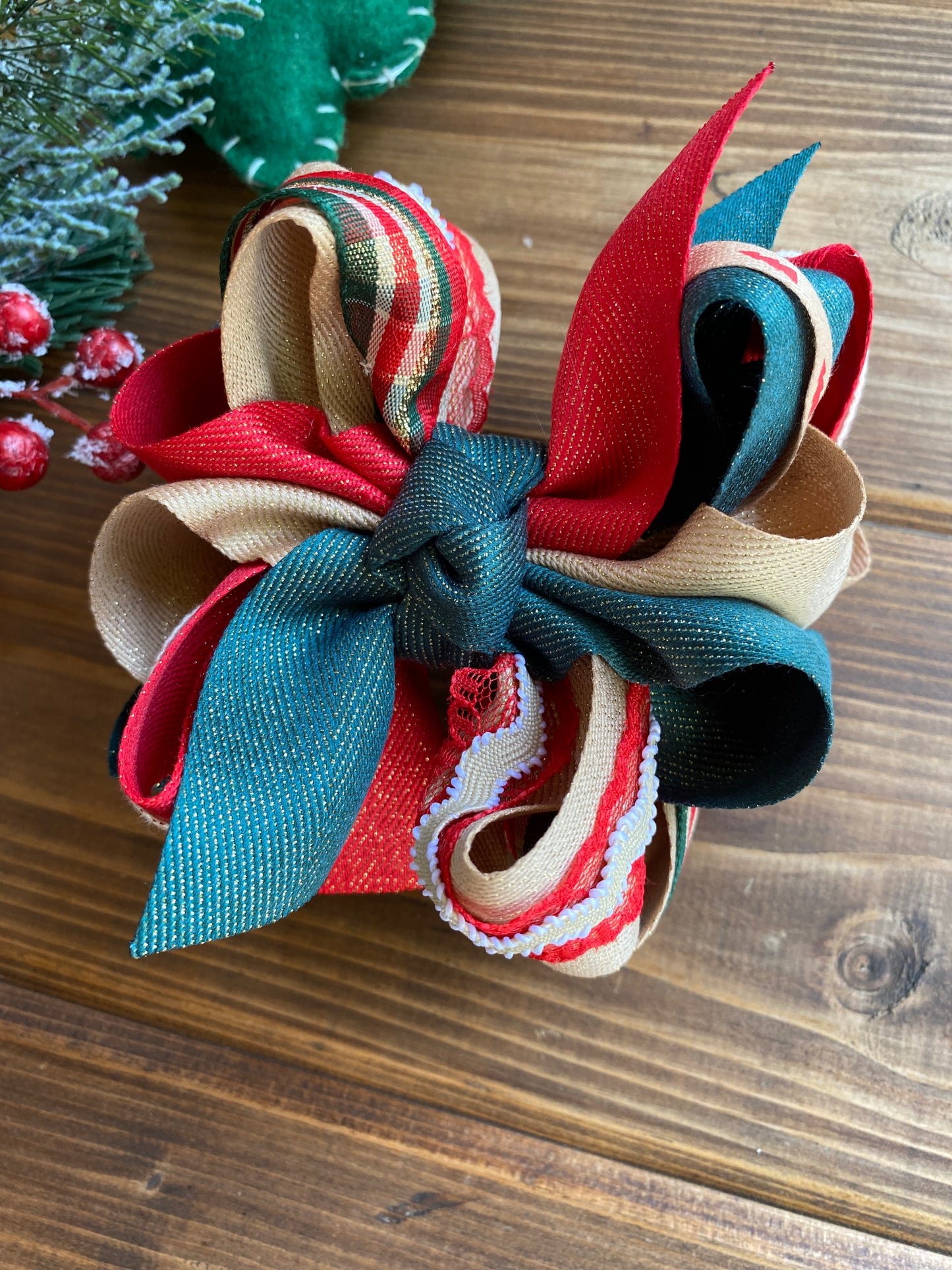 Holiday Sparkles OTT Multi Hair Bow - LilaReneeCreations