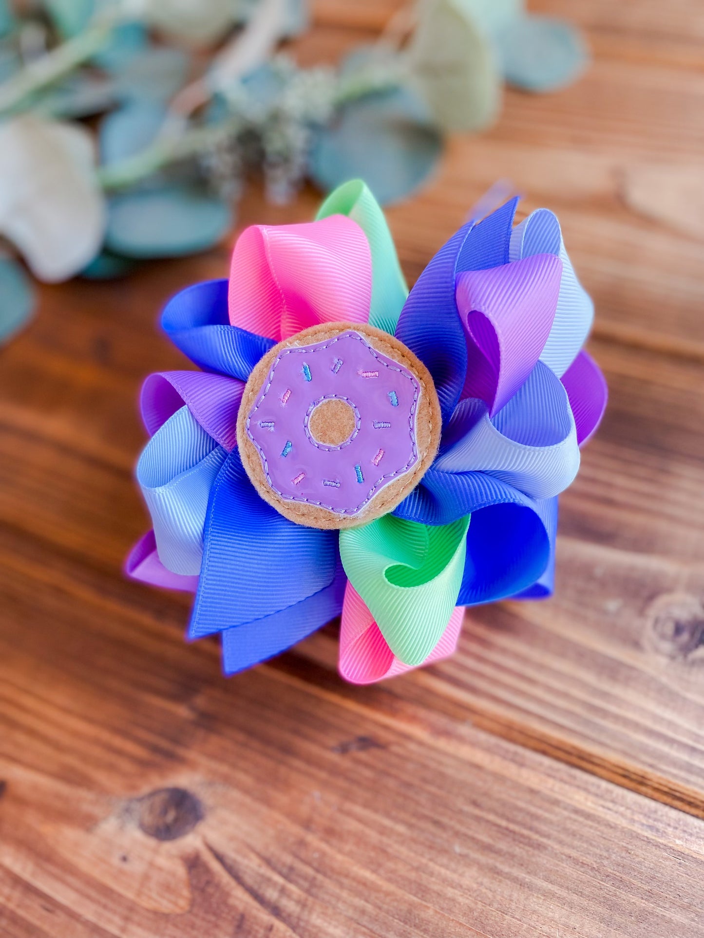 Yummy Donut Multi Hair Bows - LilaReneeCreations