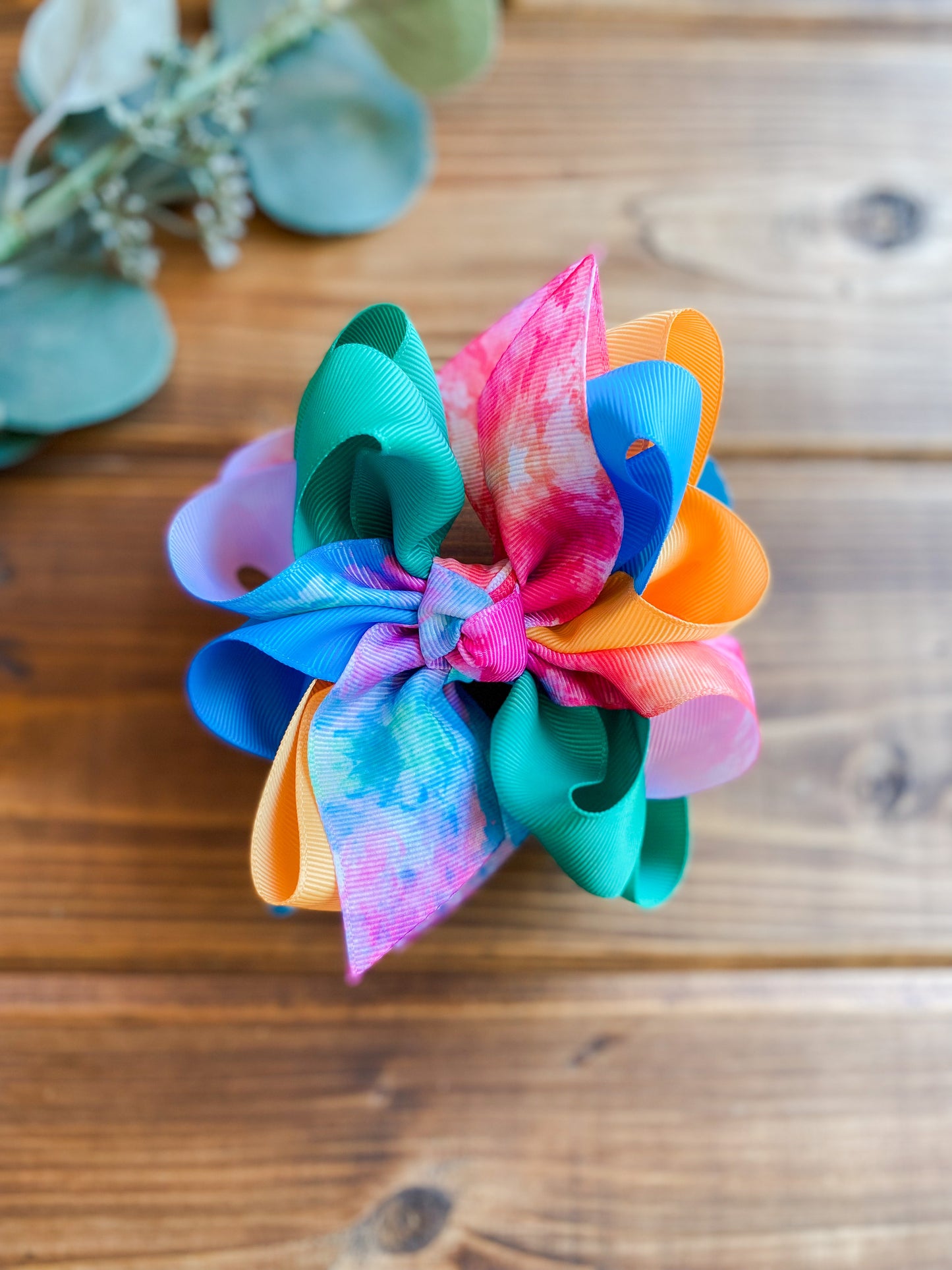 Summer Watercolor Multi Hairs Bows - LilaReneeCreations