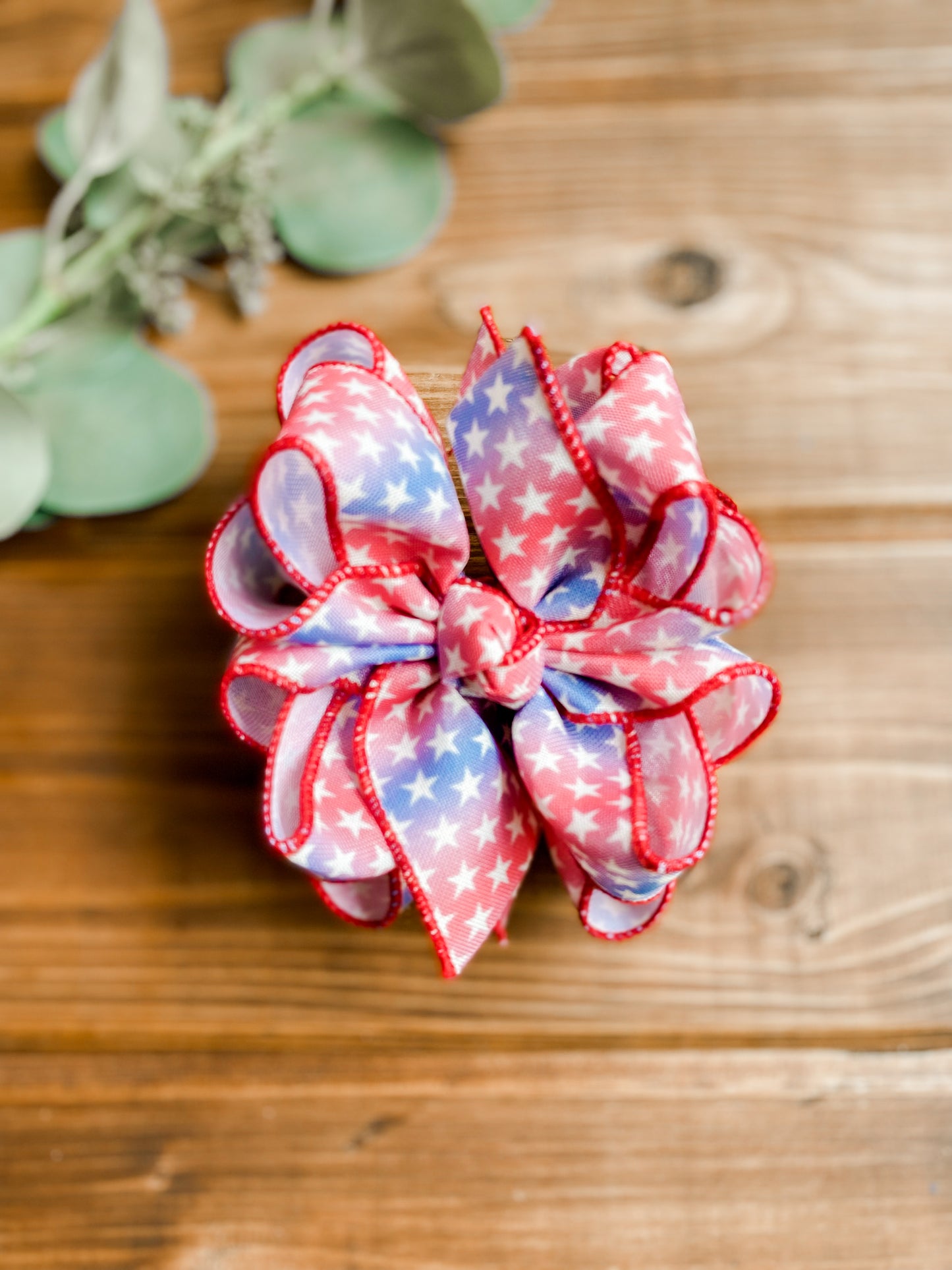 Ombre Mini Stars Faux Burlap Hair Bows - LilaReneeCreations
