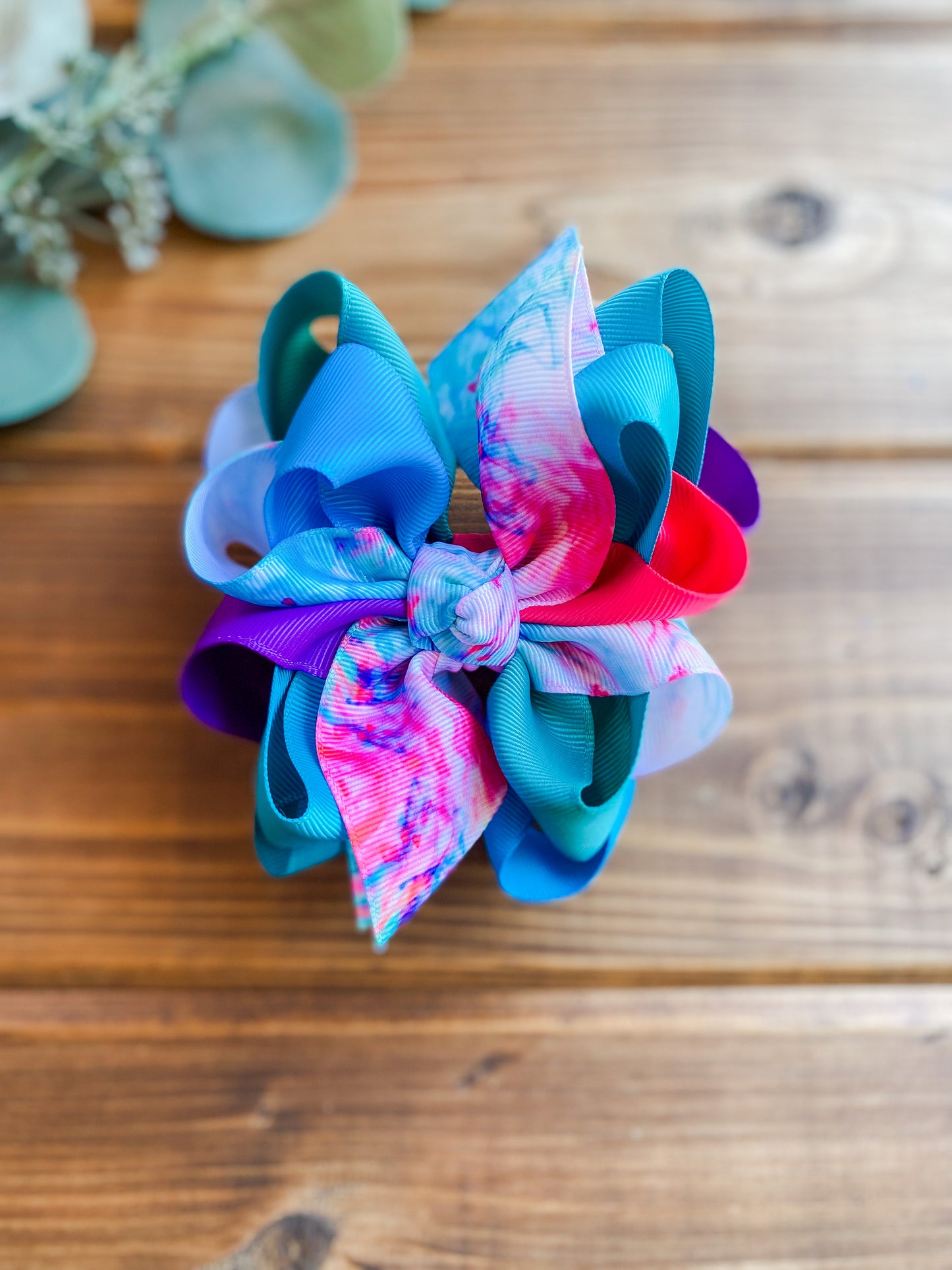 Watercolor Drop Multi Hair Bows - LilaReneeCreations