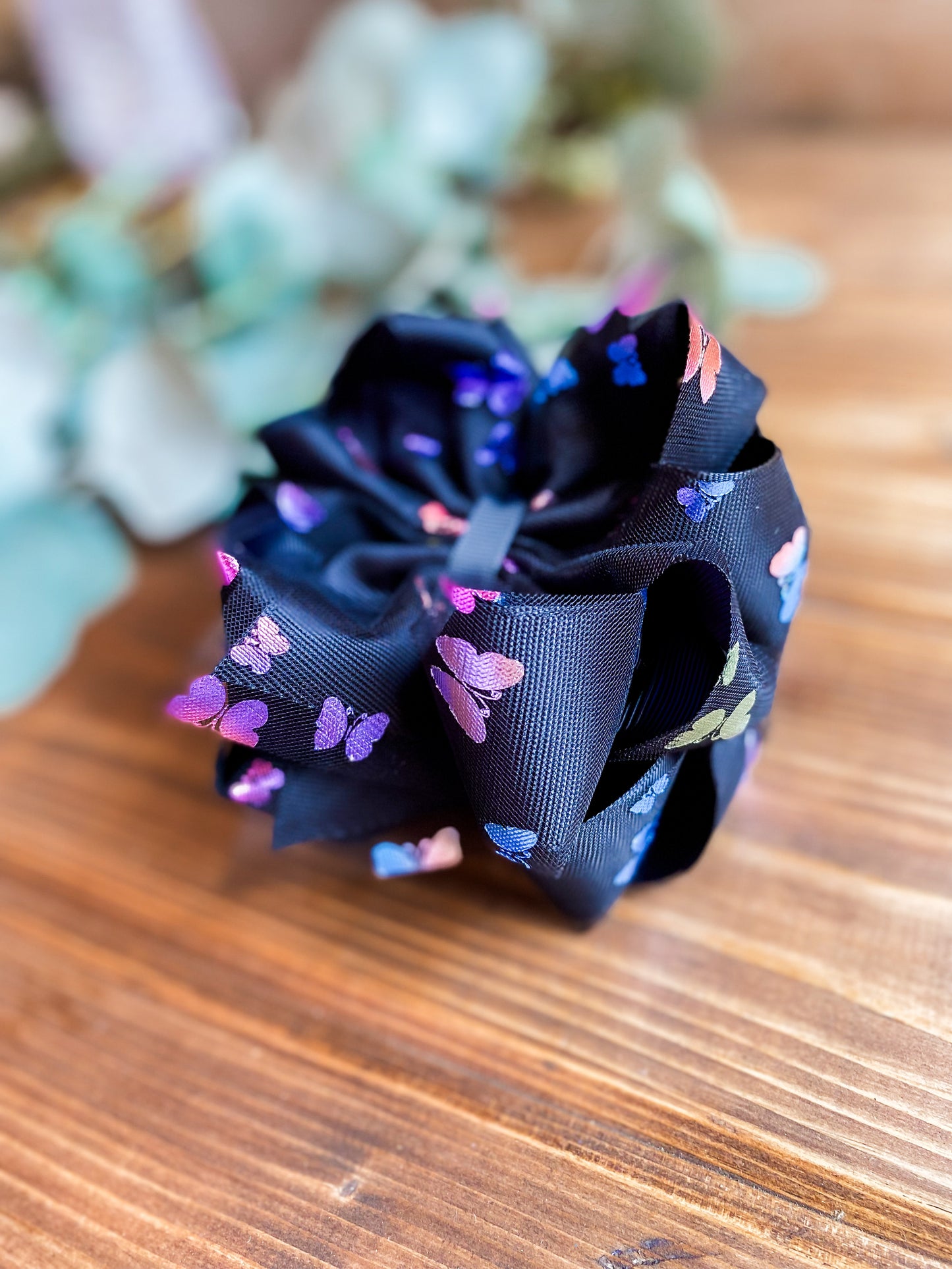Holographic Butterflies Hair Bows - LilaReneeCreations