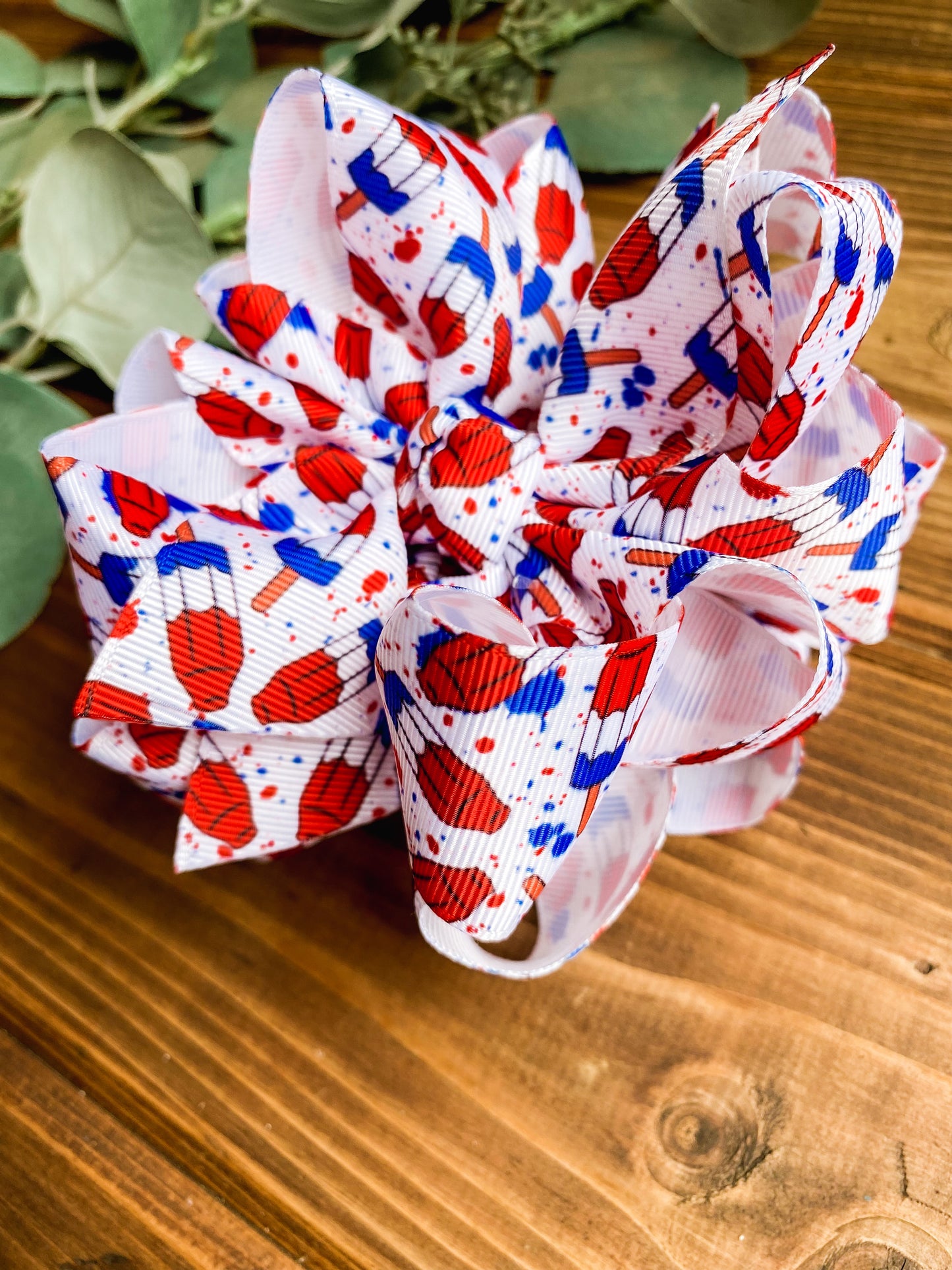 Bomb Pop Firework Hair Bows - LilaReneeCreations