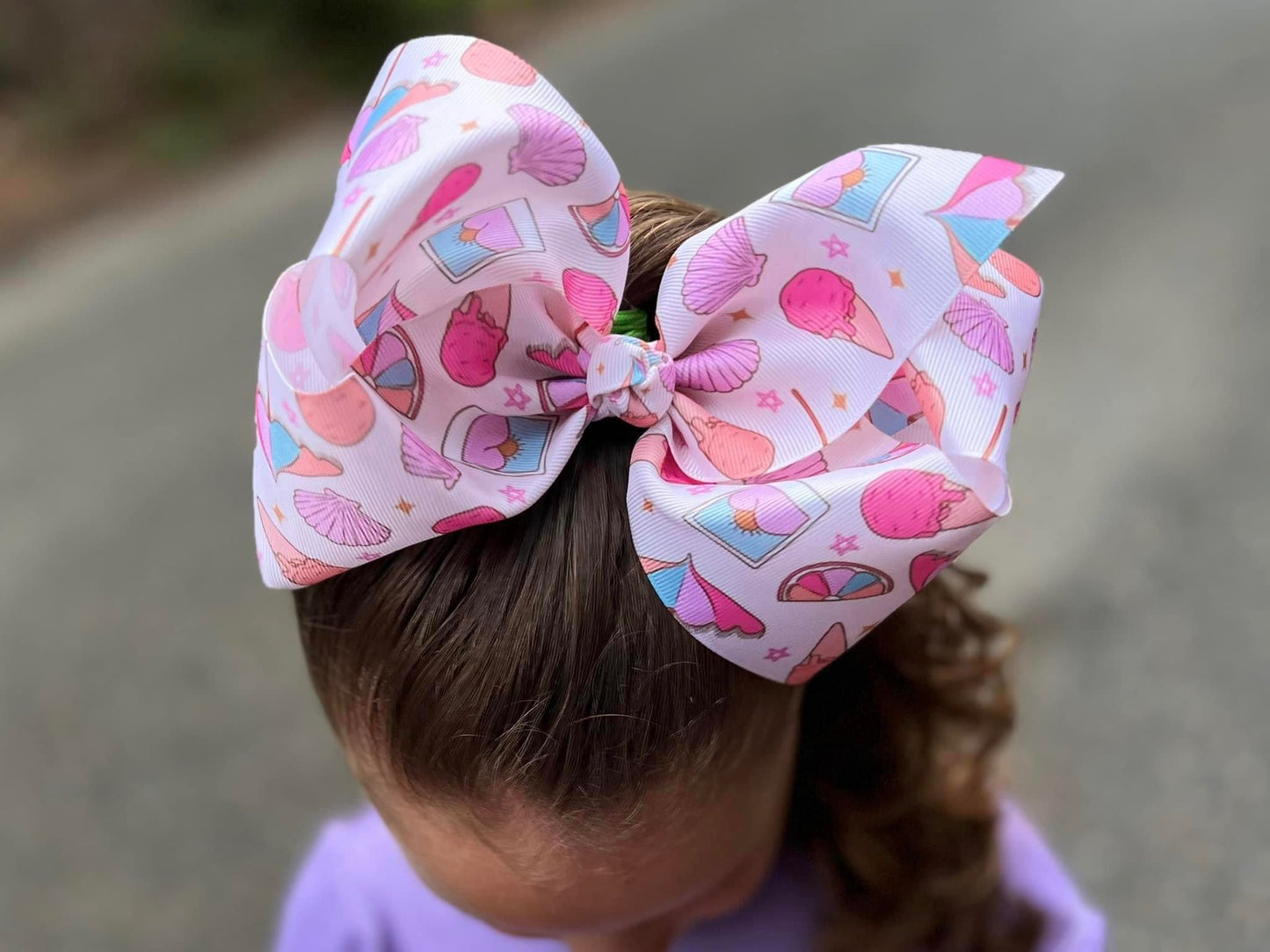 Beach Vibes XXL Boutique Hair Bow - LilaReneeCreations