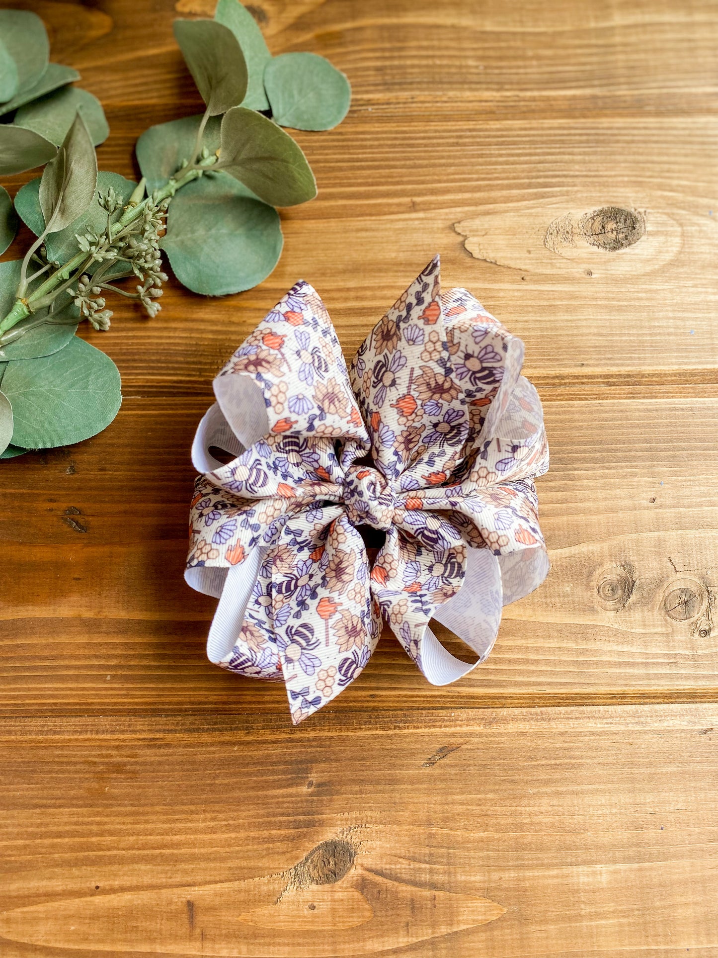 Sunflower Bee XL Hair Bows - LilaReneeCreations