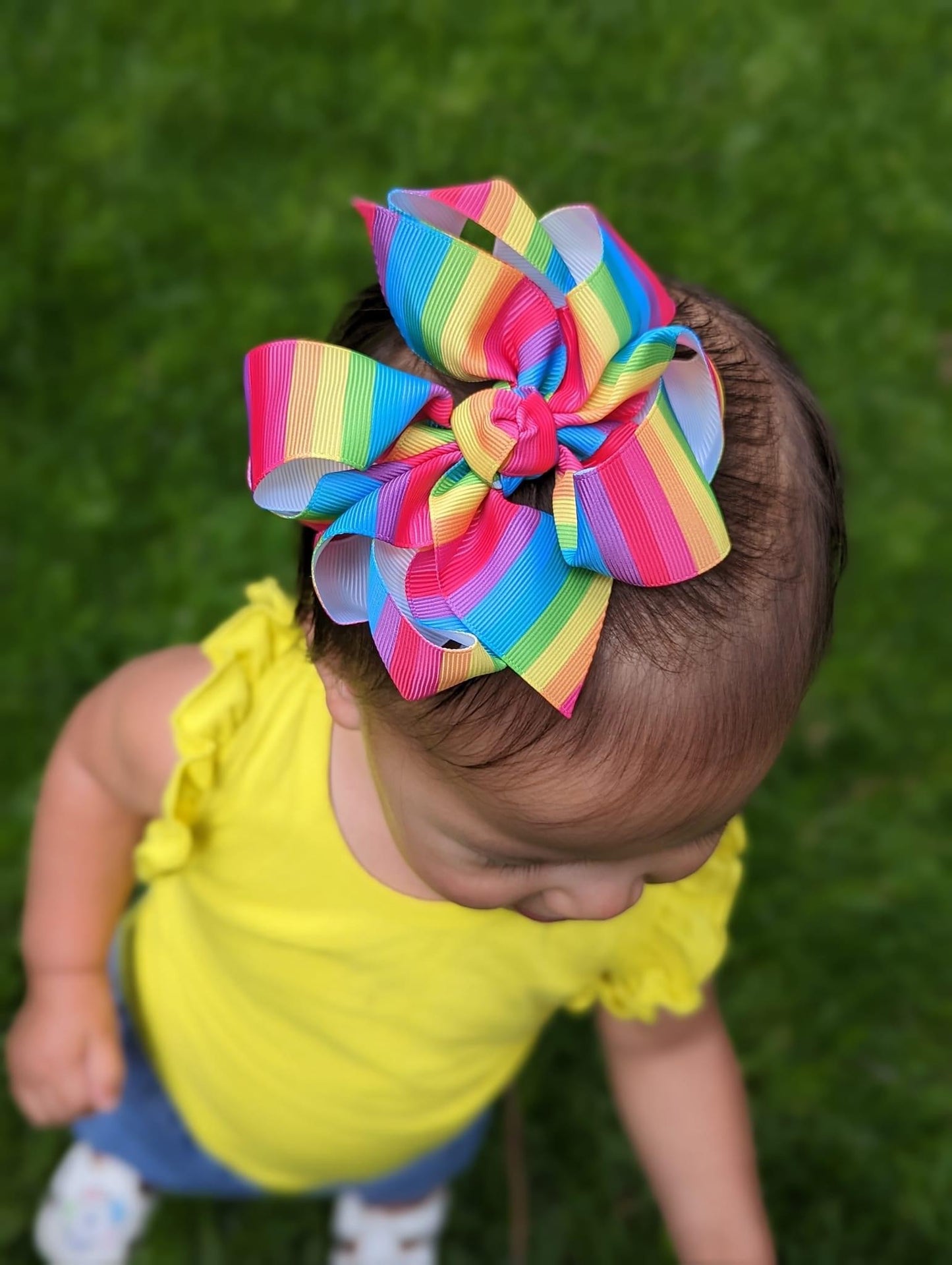 Summer Time Stripes Hair Bows - LilaReneeCreations