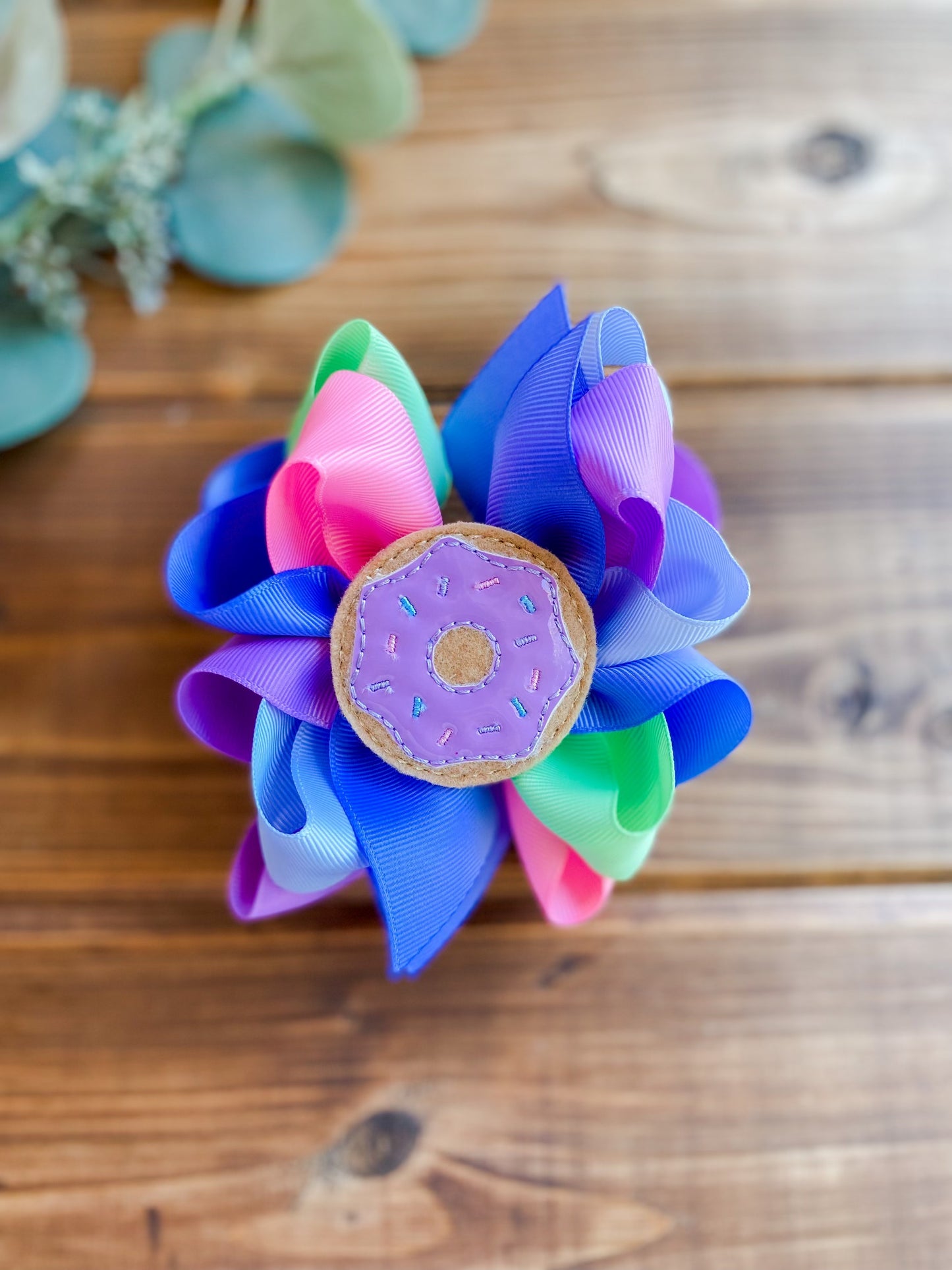 Yummy Donut Multi Hair Bows - LilaReneeCreations