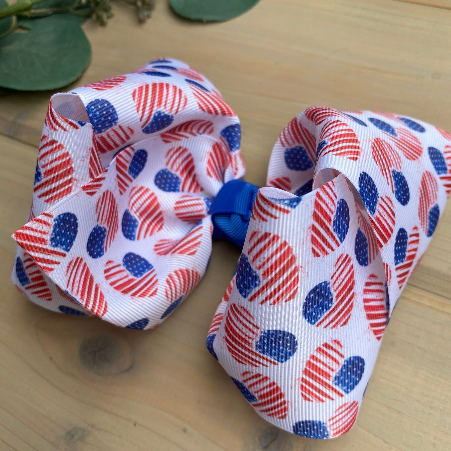 I Heart USA XL Boutique Hair Bows - LilaReneeCreations