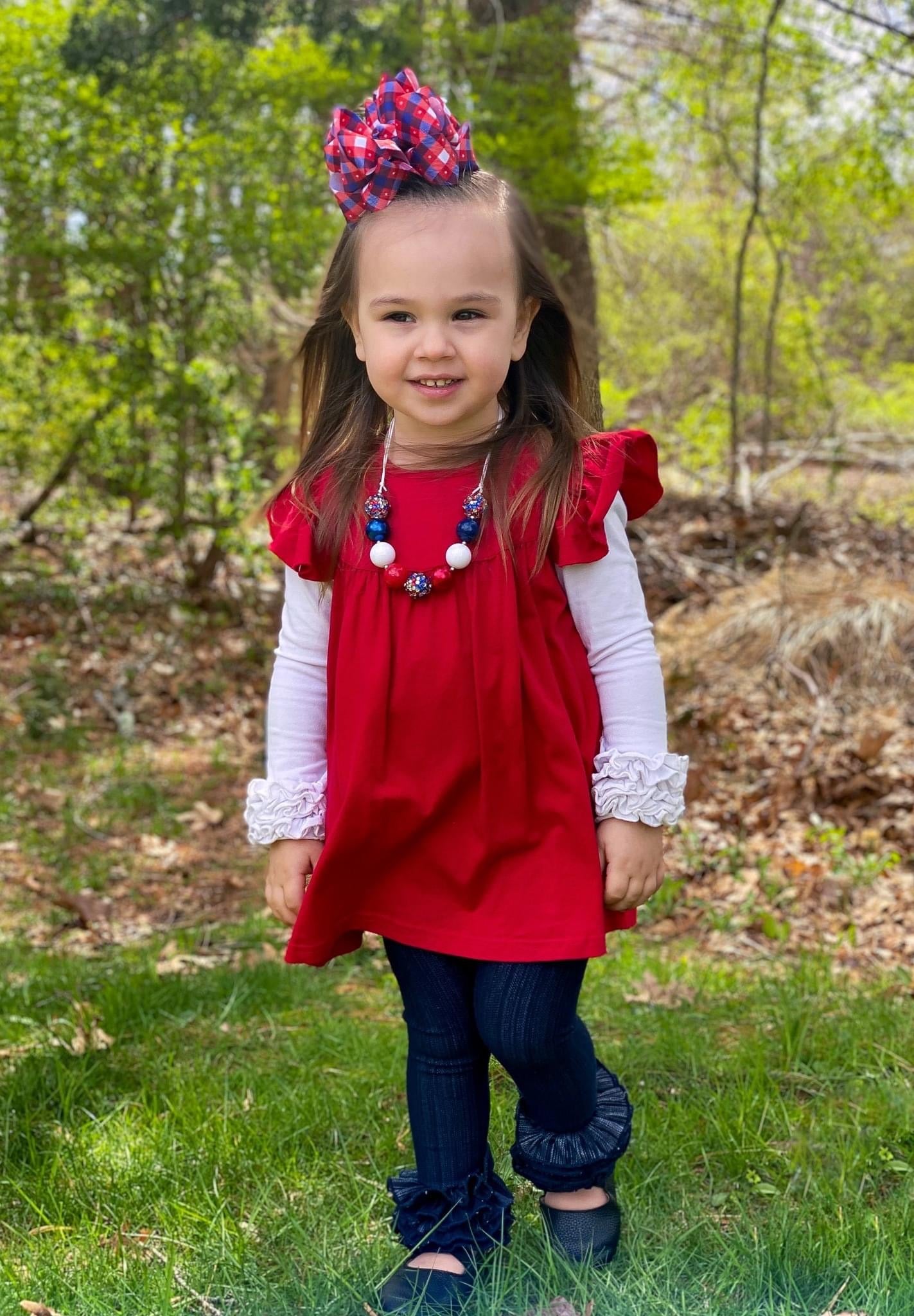 Firework Plaid Hair Bows - LilaReneeCreations