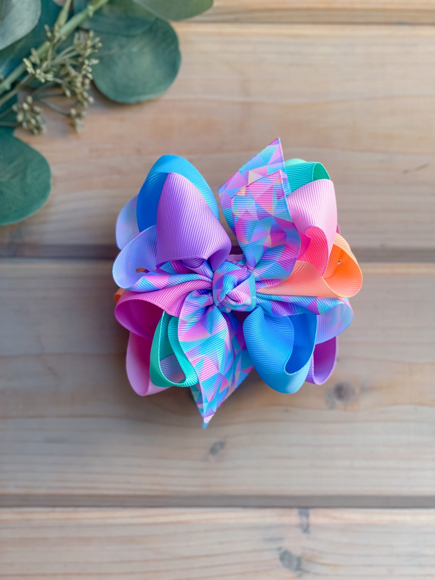 Summer Abstract Multi Hair Bow - LilaReneeCreations