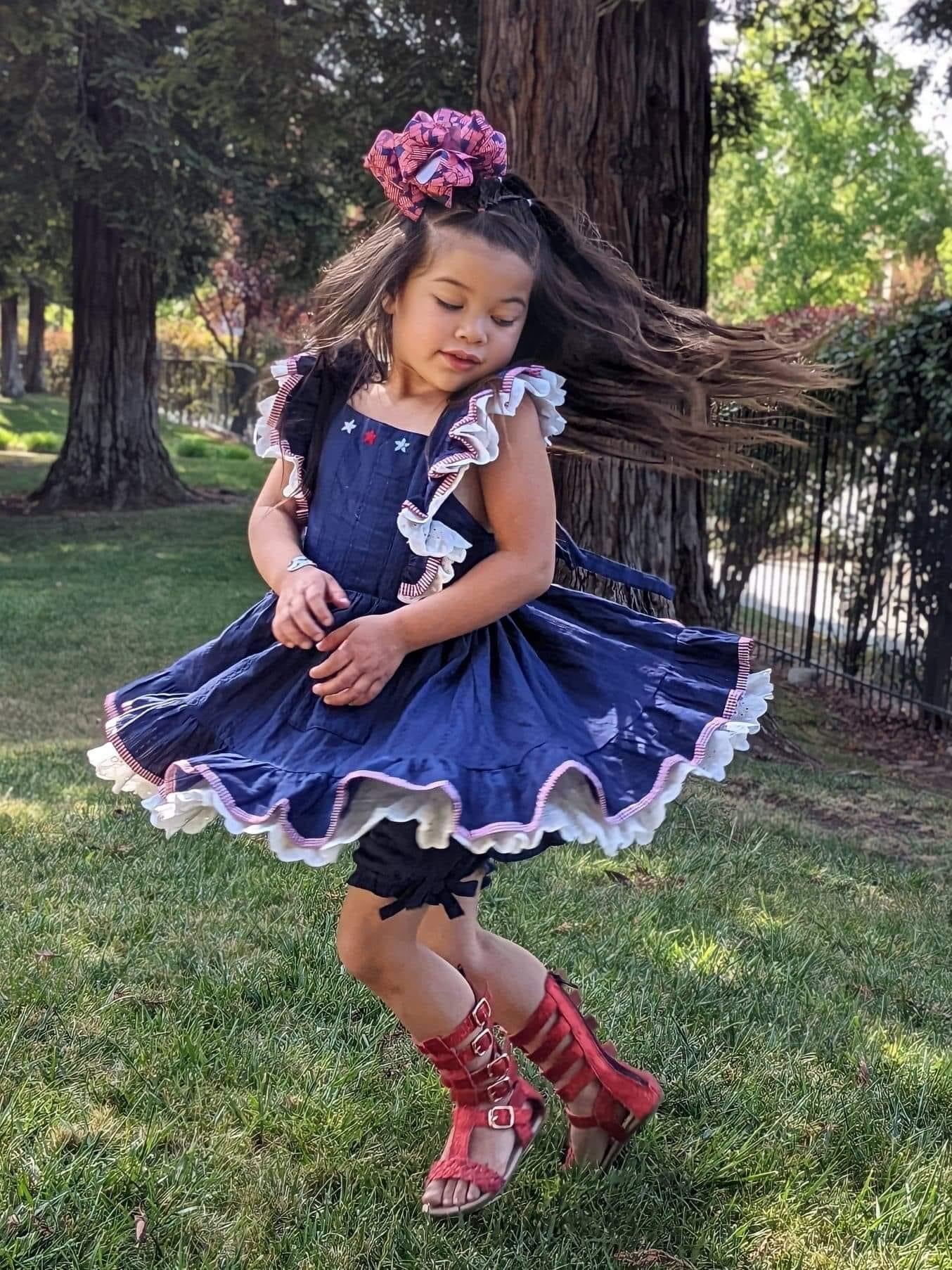 Mini Flags Hair Bows - LilaReneeCreations