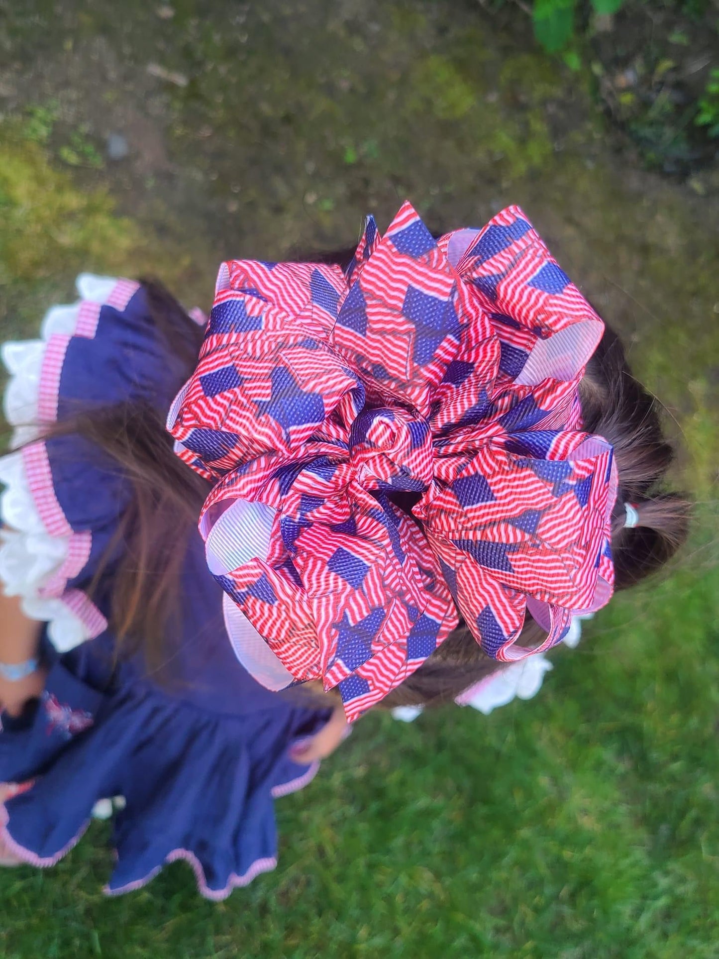 Mini Flags Hair Bows - LilaReneeCreations