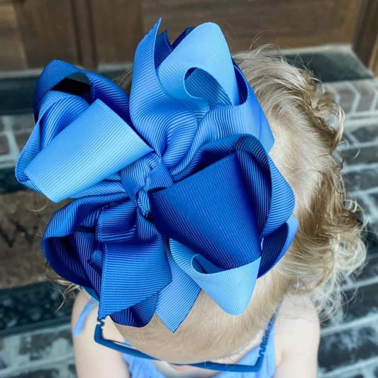 Blues Ombre Multi Hair Bows - LilaReneeCreations