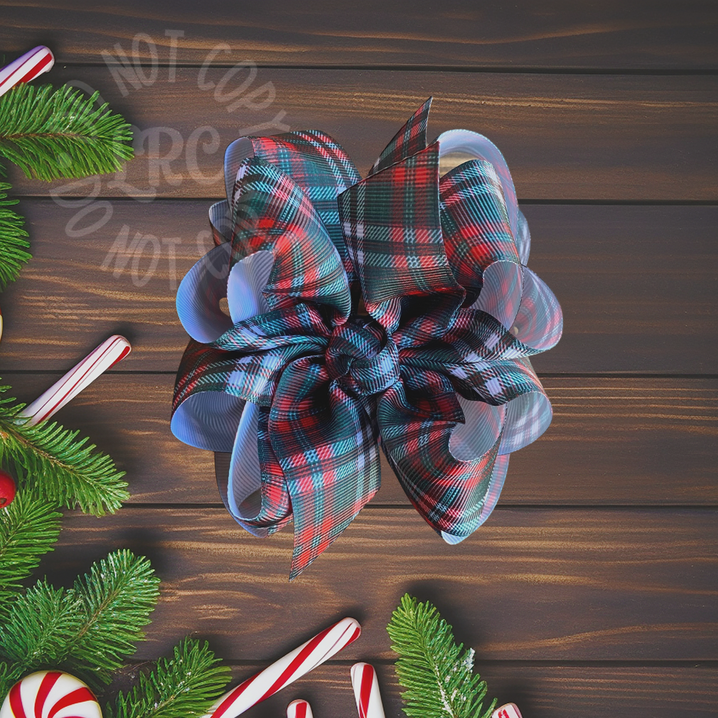 RTS Tartan Print Hair Bow