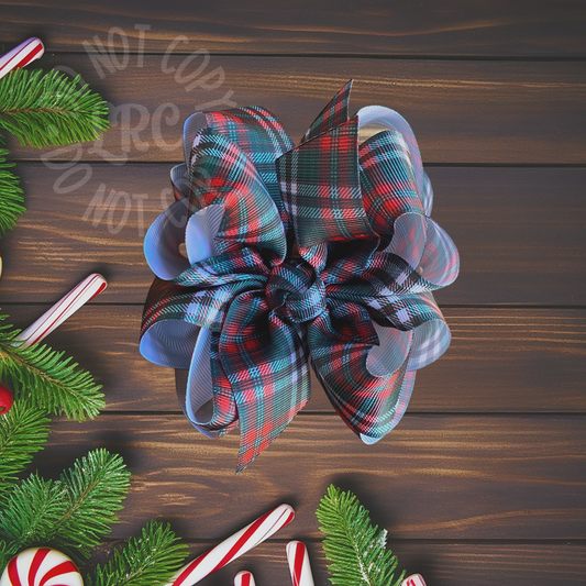 RTS Tartan Print Hair Bow