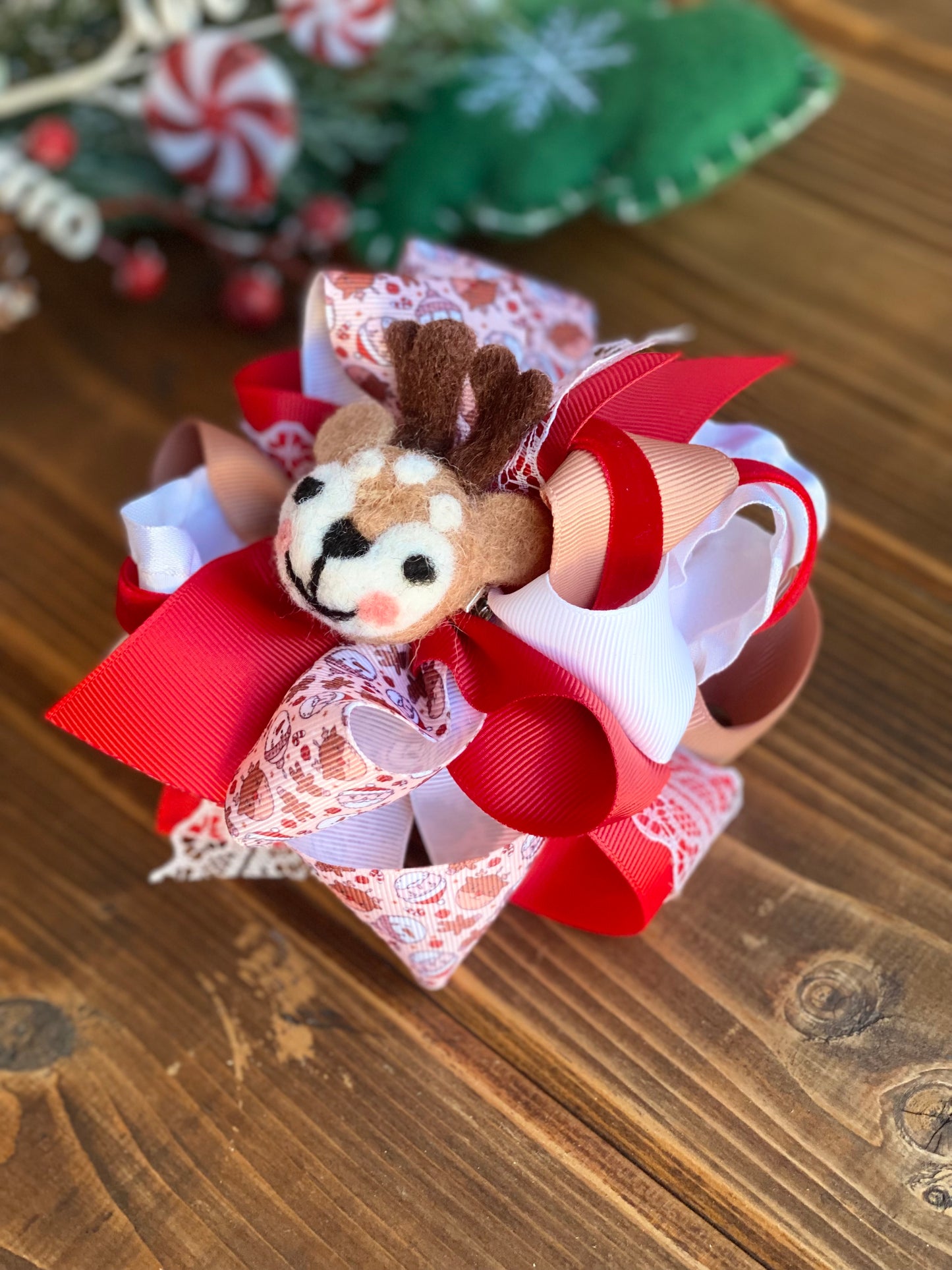 Snowmen & Reindeer OTT Hair Bows