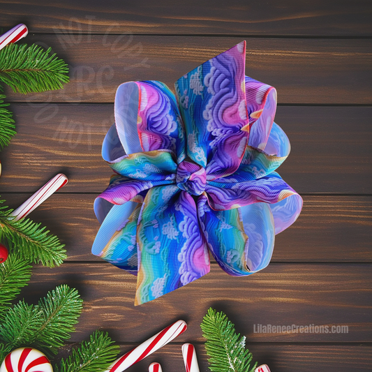 RTS Rainbow Skies Hair Bow