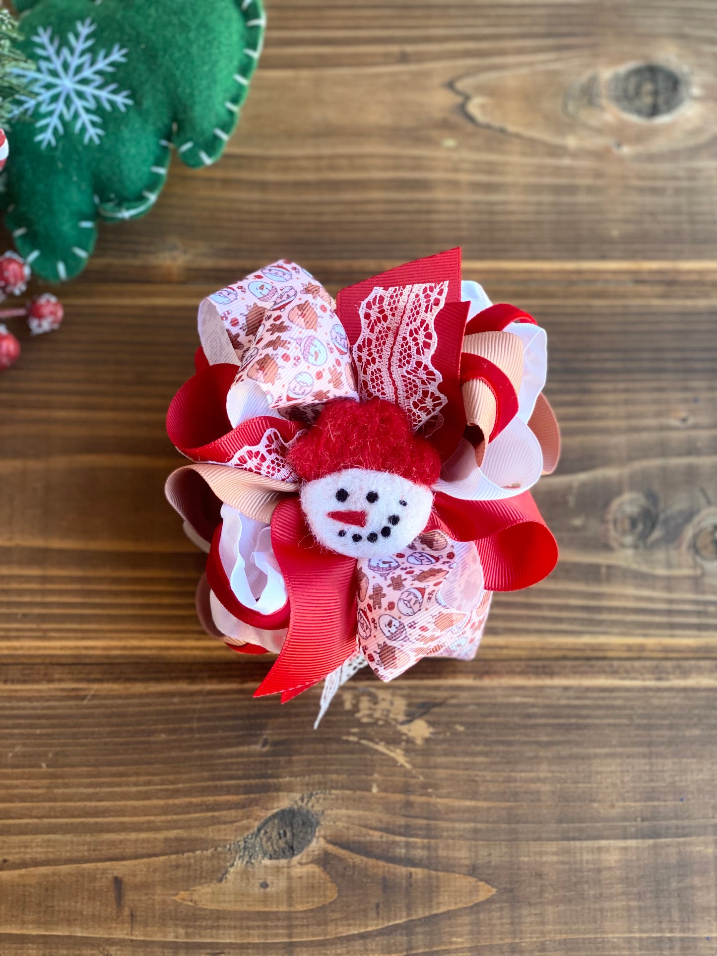 Snowmen & Reindeer OTT Hair Bows