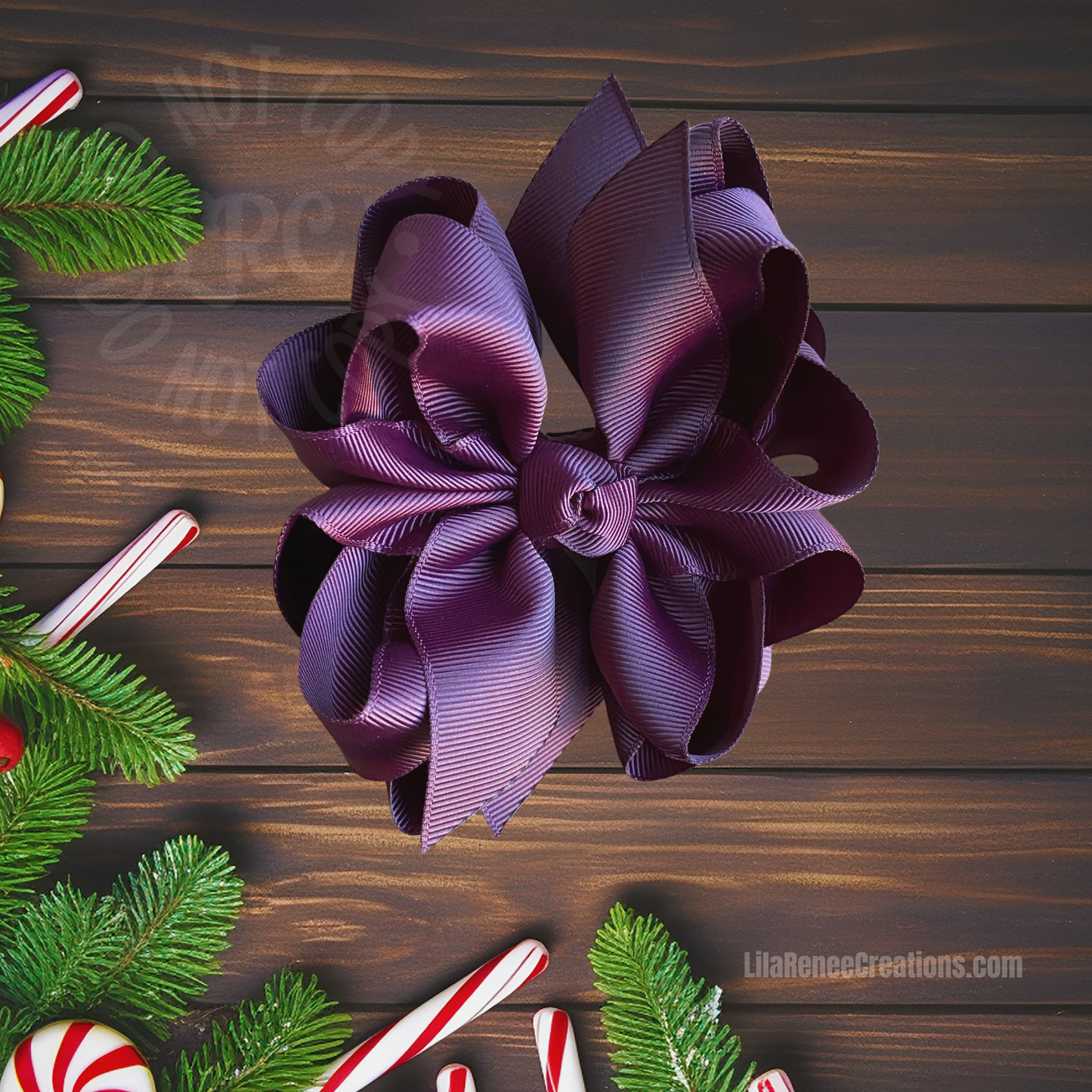 RTS Plum Hair Bow