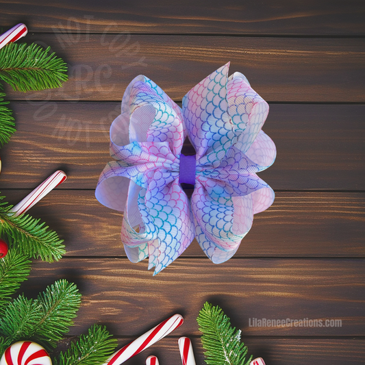 RTS Mermaid Scales Hair Bow