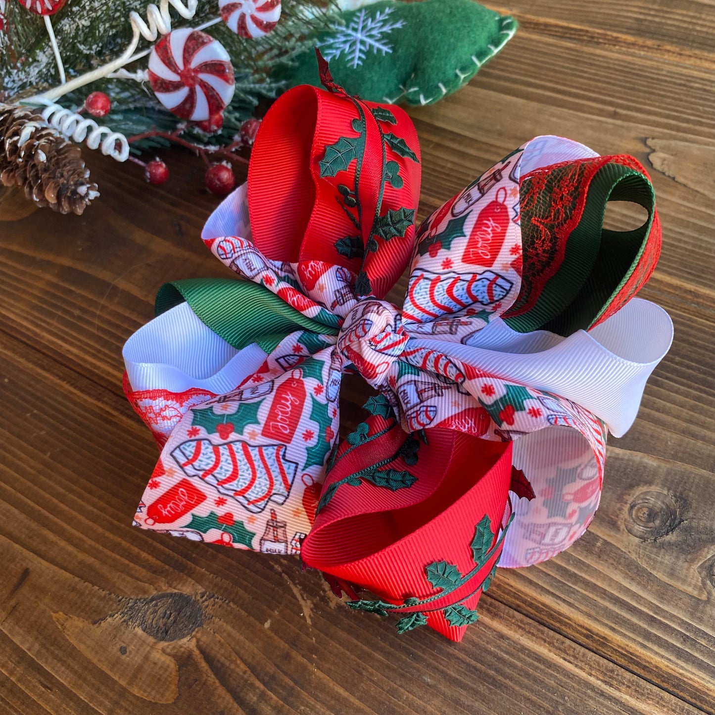 Xmas Treats OOAK Hair Bows