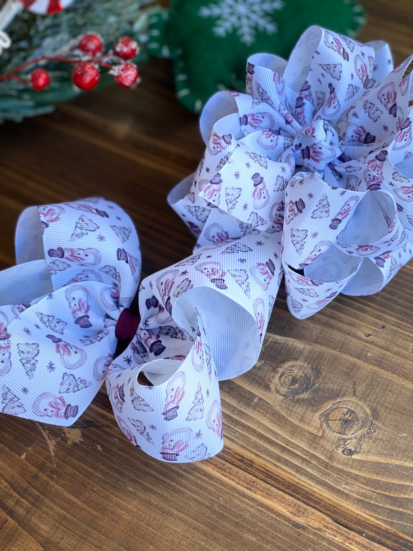 Winter Snowman ⛄️ Hair Bows