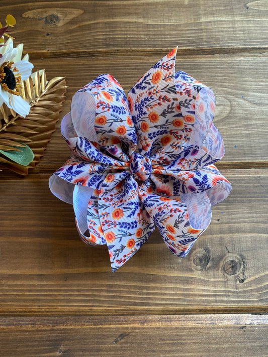 • XL • Nude Fall Bloom Hair Bows - LilaReneeCreations