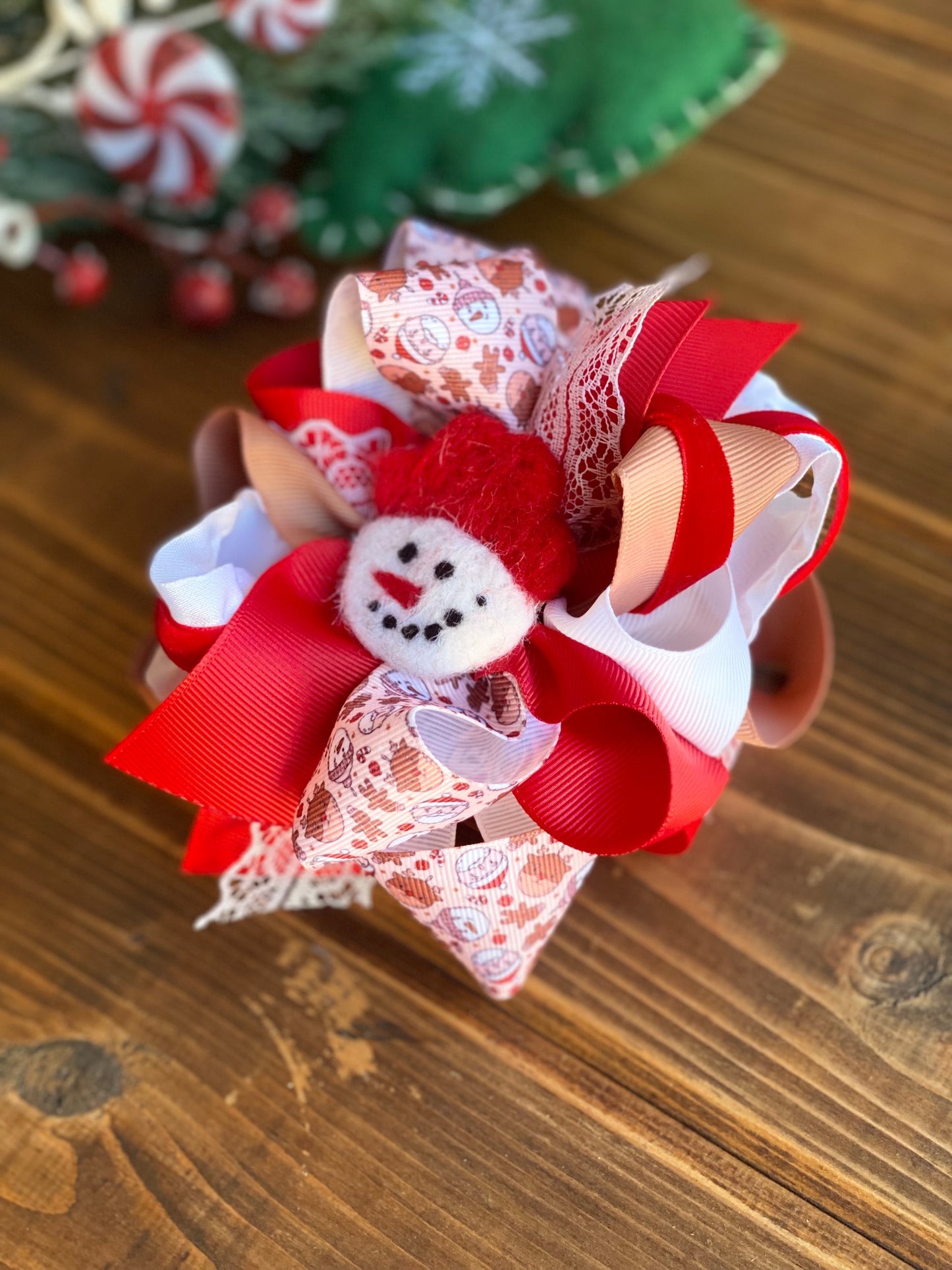 Snowmen & Reindeer OTT Hair Bows