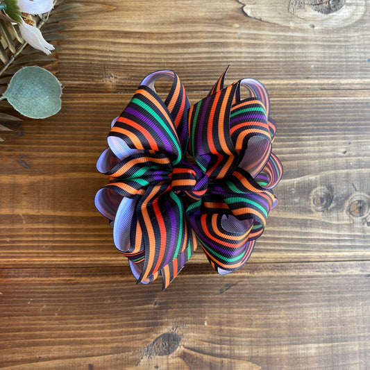 Halloween Stripes Hair Bows