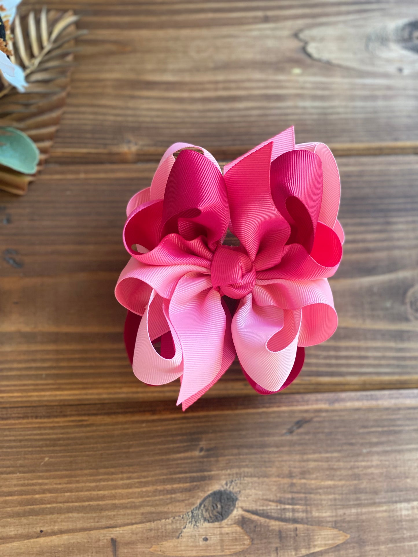 Pink Roses Multi Hair Bow - LilaReneeCreations