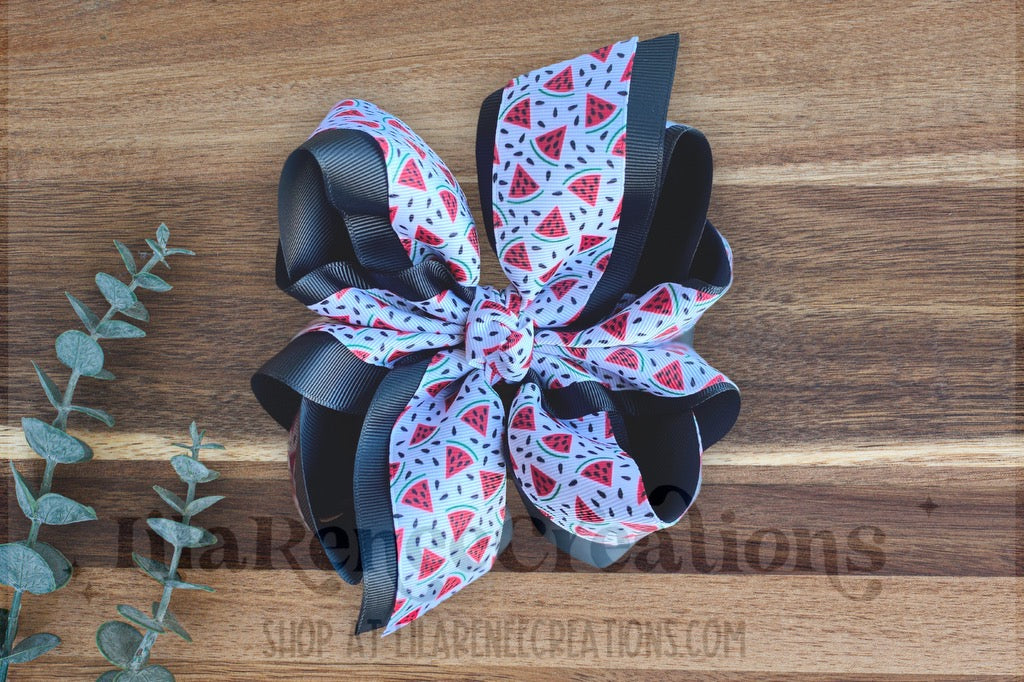 RTS Watermelon Slices Multi Hair Bows - LilaReneeCreations